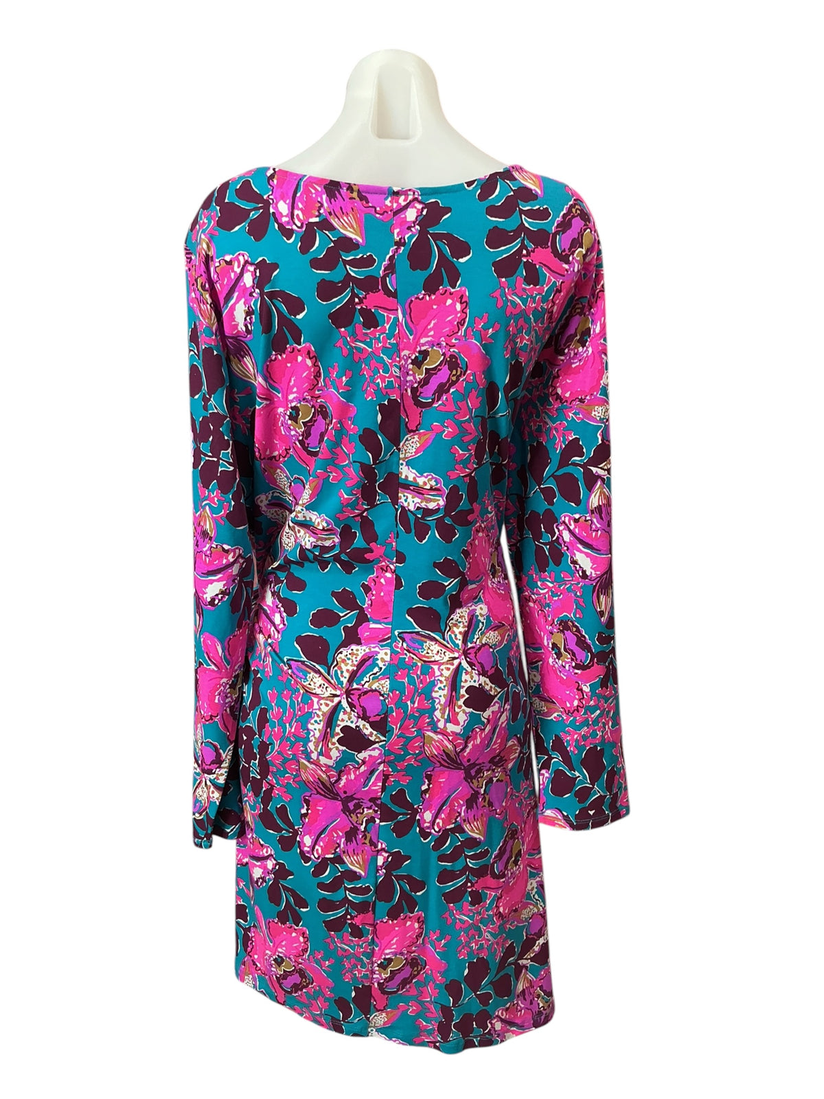 Lilly Pulitzer NWT Bryson Long Sleeve Dress Blue Rhapsody Orchid You Not - Size XXL