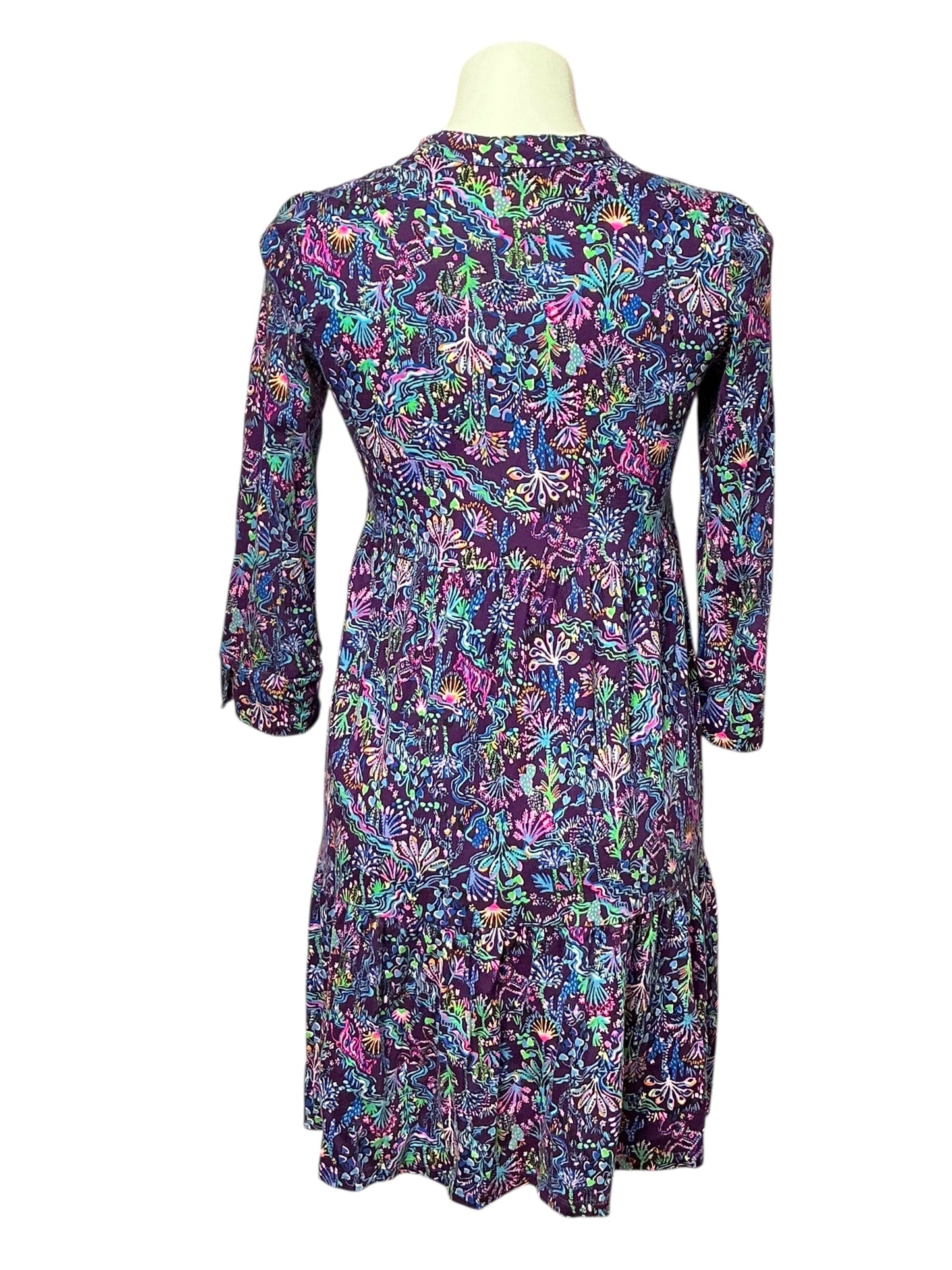 Lilly Pulitzer - Alaina Dress - Purple Berry Colony Conga - Size XS