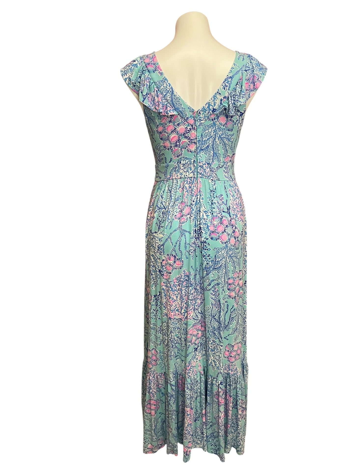 Lilly Pulitzer Vyra Maxi Dress Rose To The Occasion - Size 8