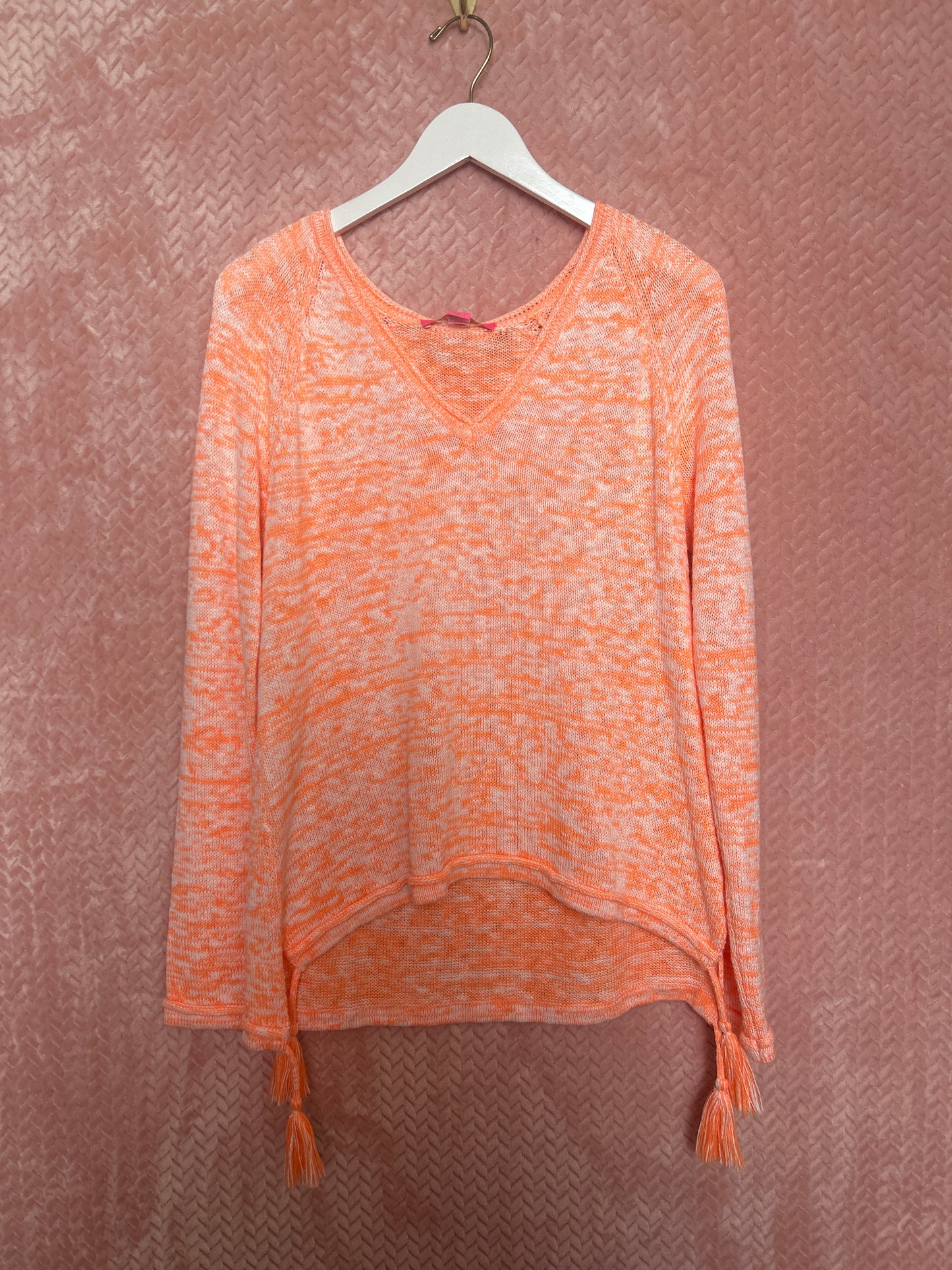 Lilly Pulitzer NWT Jody VNeck Sweater Cantaloupe Marl - Size M