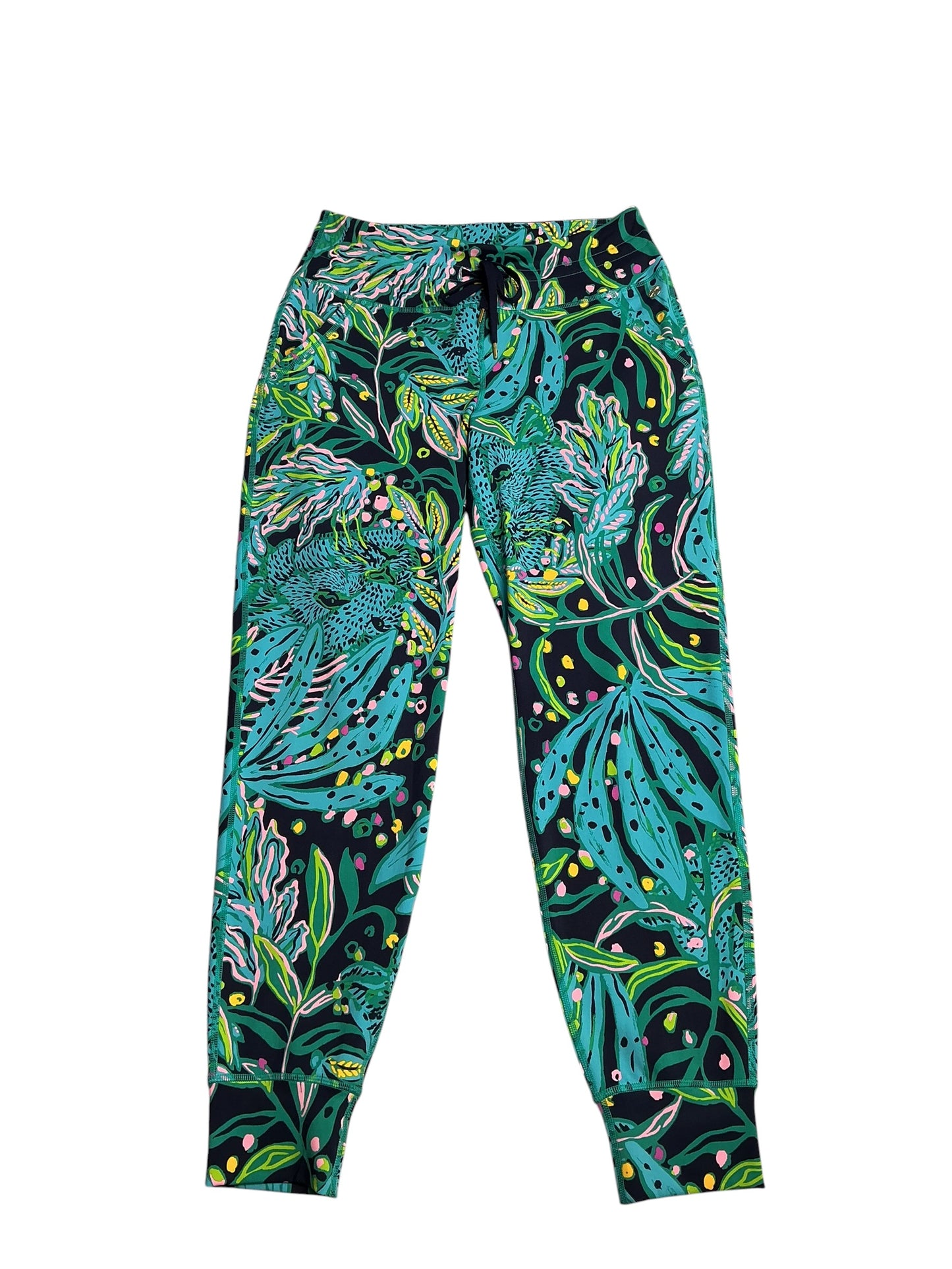 Lilly Pulitzer- Weekender Leggings Low Tide Navy Catty Purrsonality Size M