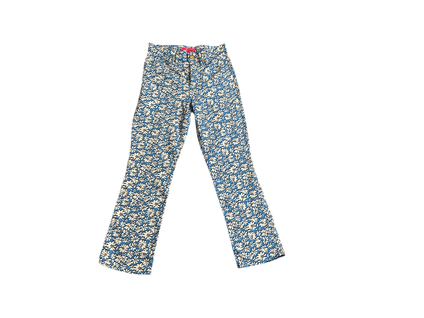 Lilly Pulitzer NWT - Annet High Rise Crop F - Lunar Blue - Palm Beach Petals - Size 2