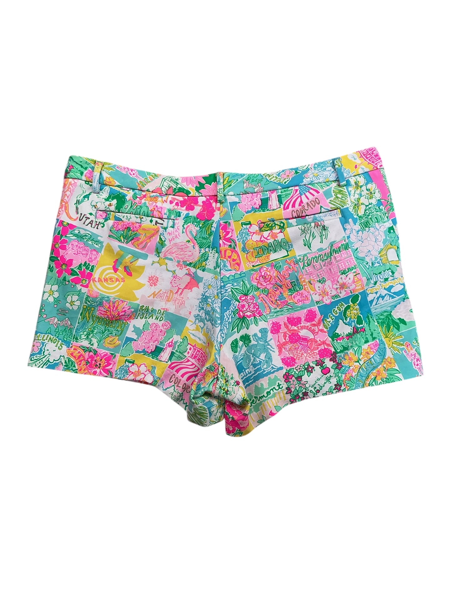 Lilly Pulitzer Callahan Shorts Pop Up Lilly State Of Mind - Size 14
