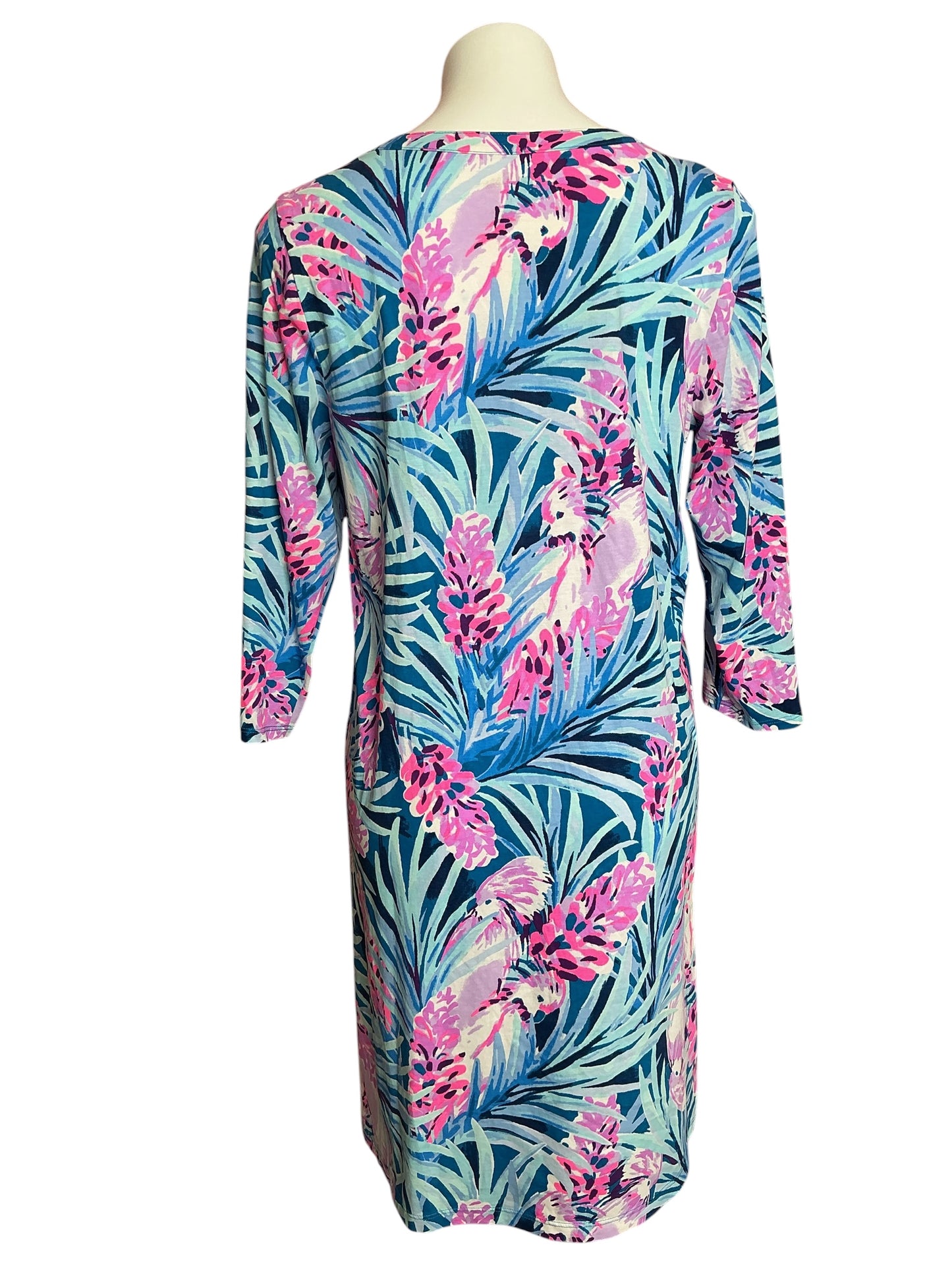 Lilly Pulitzer Daphne Dress Mr Peacock Blue Tweethearts - Size L