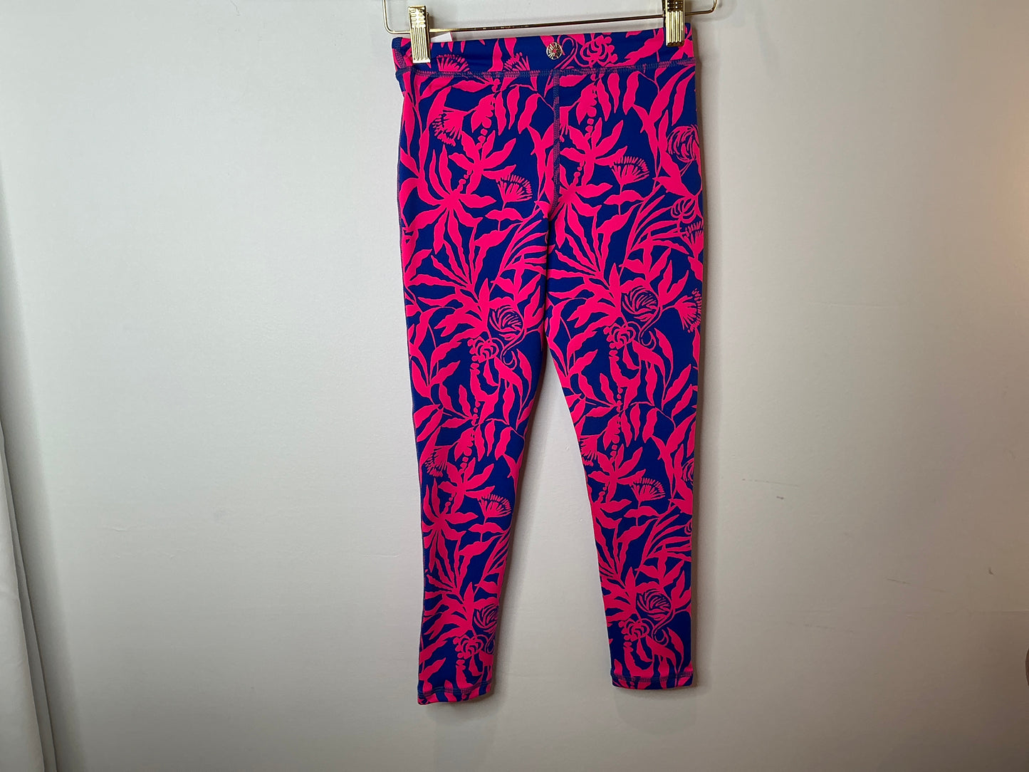 Lilly Pulitzer Girls NWT Mini Weekender Legging Pink Grenadine Flocking To Paradise - Size 6/7
