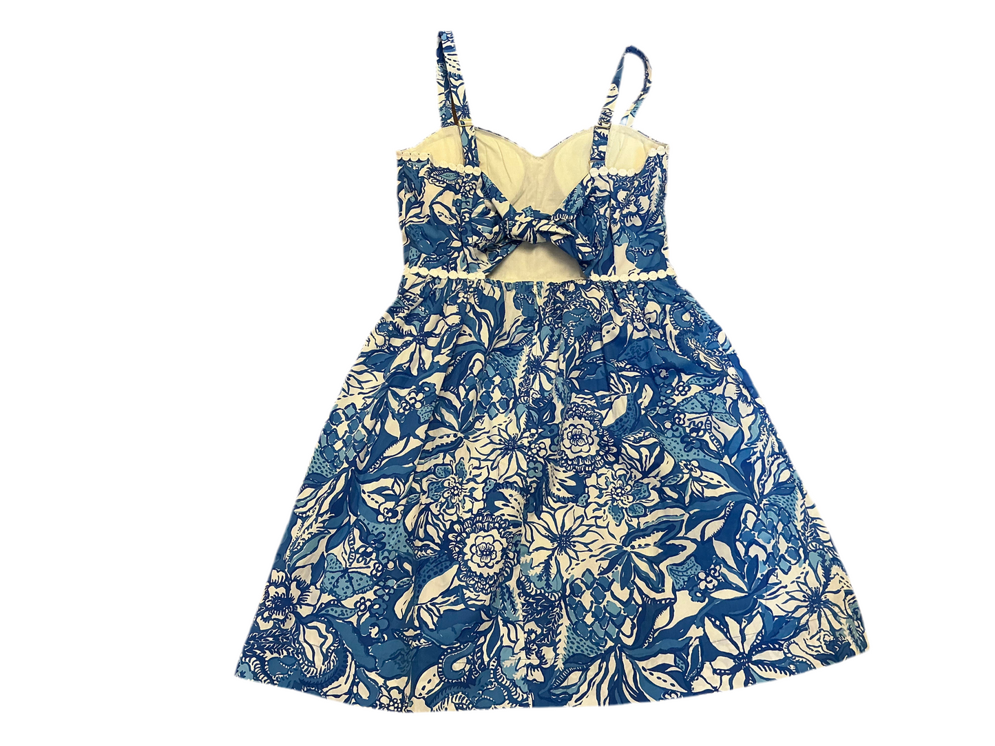 Lilly Pulitzer NWT - Haylan Cotton Dress - Blue Tang Flocking Fabulous - Size 4