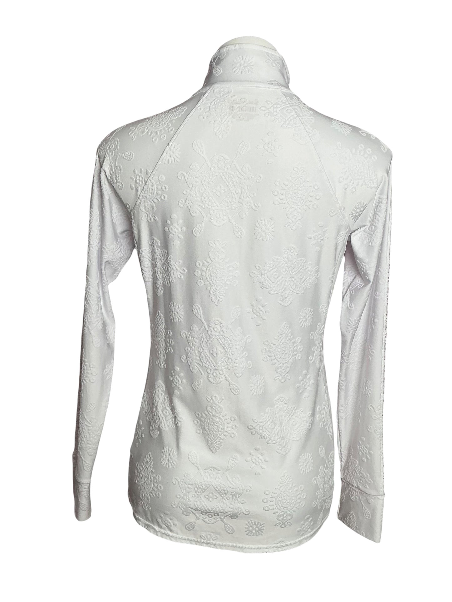 Lilly Pulitzer Luxletic Conelly Tennis Jacket Resort White Nylon Tennis Monkey Knit Jacquard - Size M