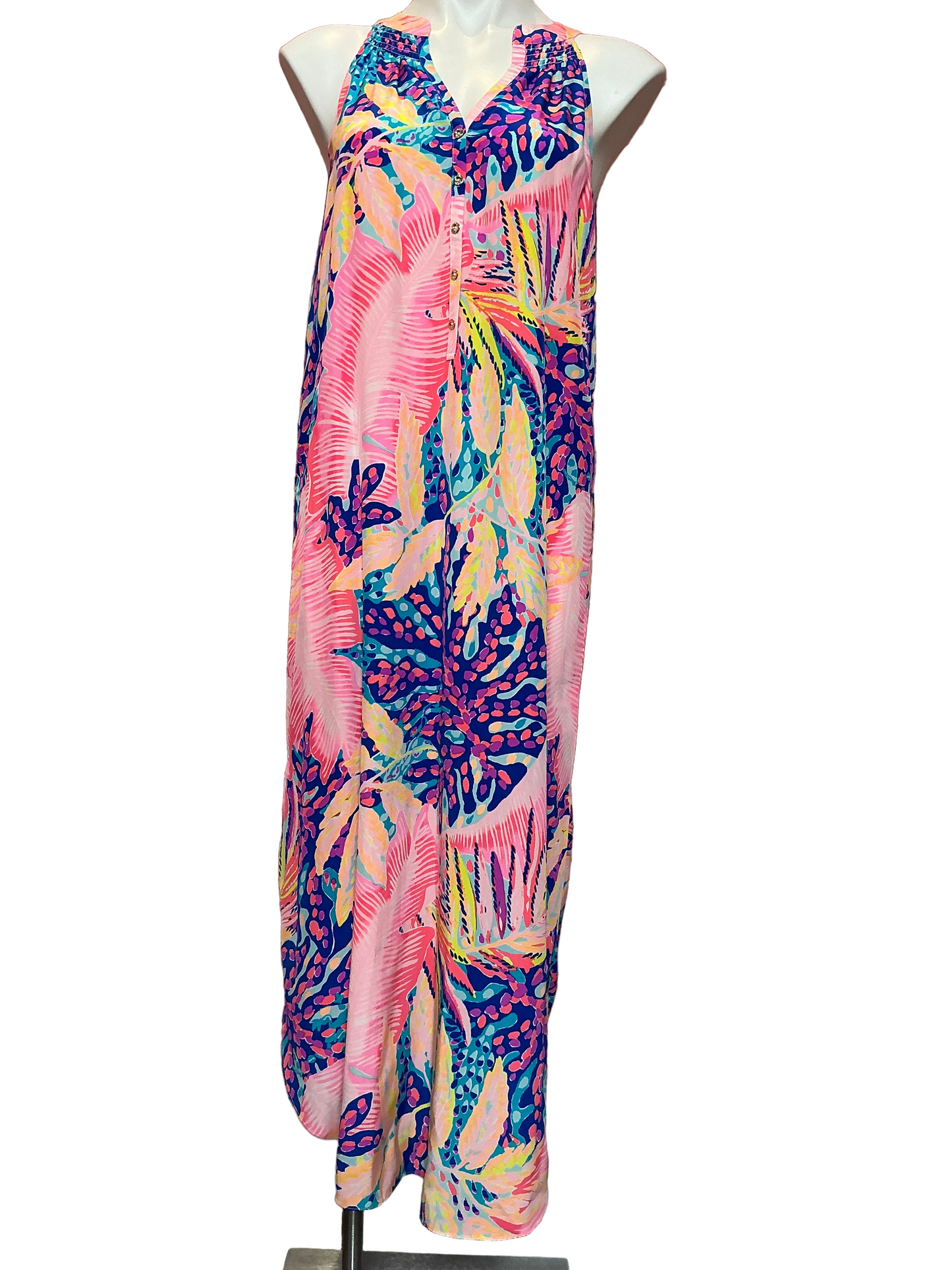 Lilly Pulitzer NWT - Bailey Silk Midi Dress - Multi - Off The Grid - Size M
