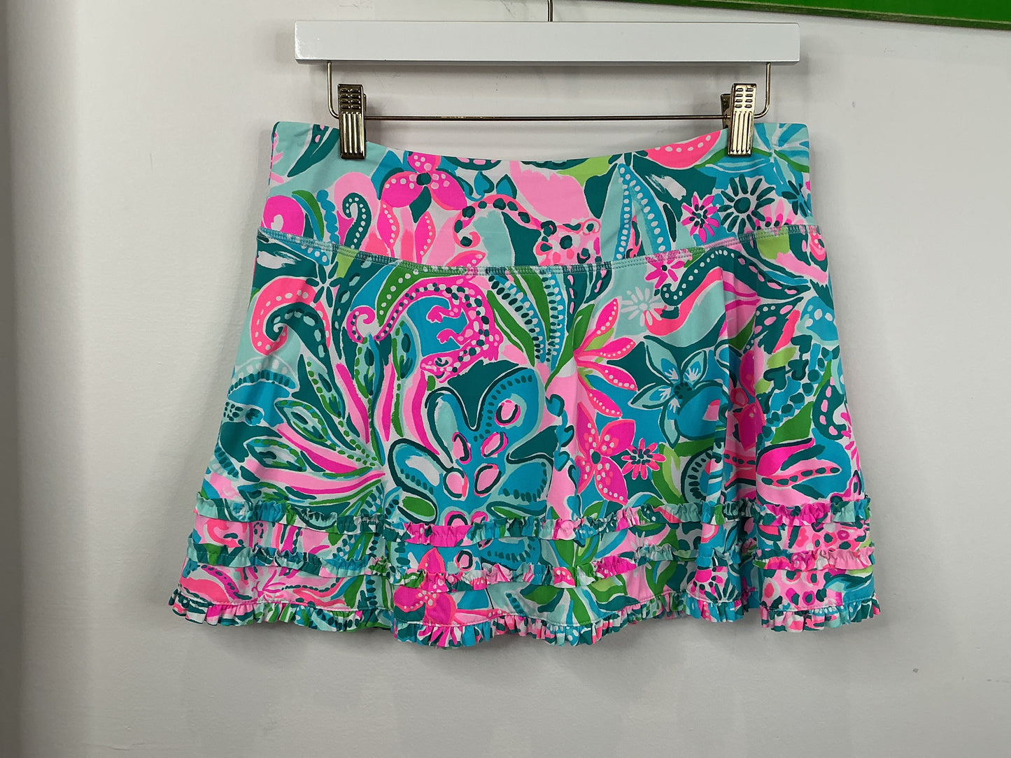 Lilly Pulitzer NWT Fionna Skort UPF 50+ Turquoise Oasis Golden Hour - Size M