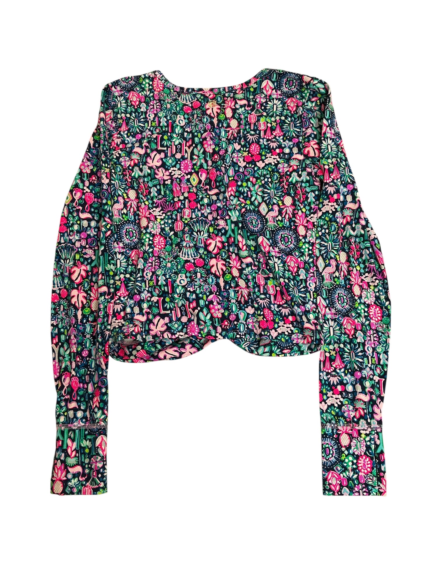 Lilly Pulitzer Kamala Luxletic Oden Top Low Tide Navy Jewely Print - Size S