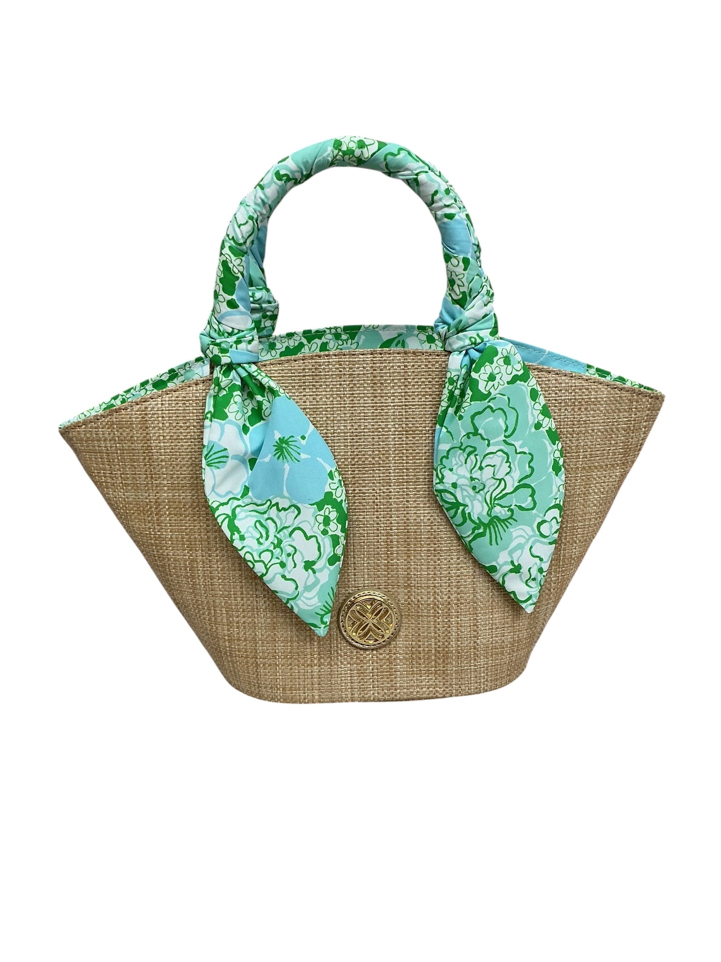 Lilly Pulitzer Panama Straw Bag Mint Condition Burst Of Joy