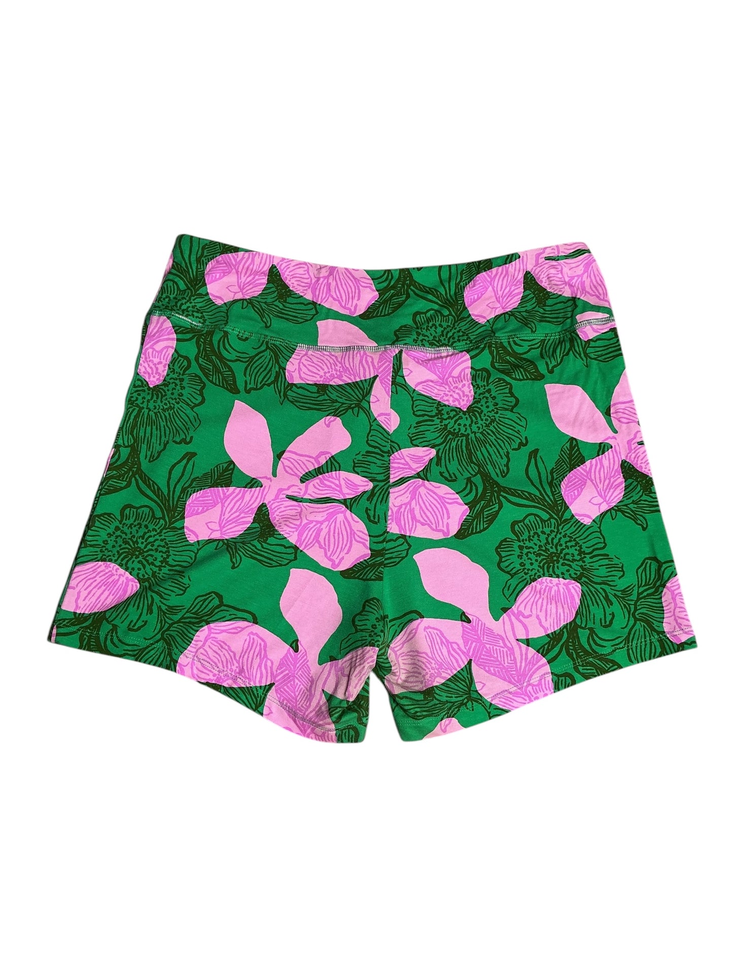 Lilly Pulitzer- Liona High-Rise Bike Shorts Knitts Green Sunset Shadows Size 16