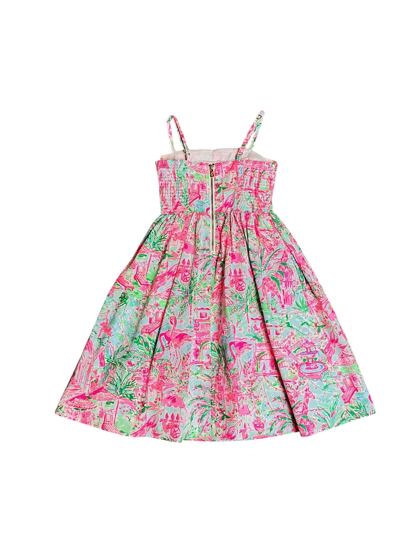 Lilly Pulitzer Girls Bellamy Midi Dress Bali Blue Spotted On Worth - Size 5