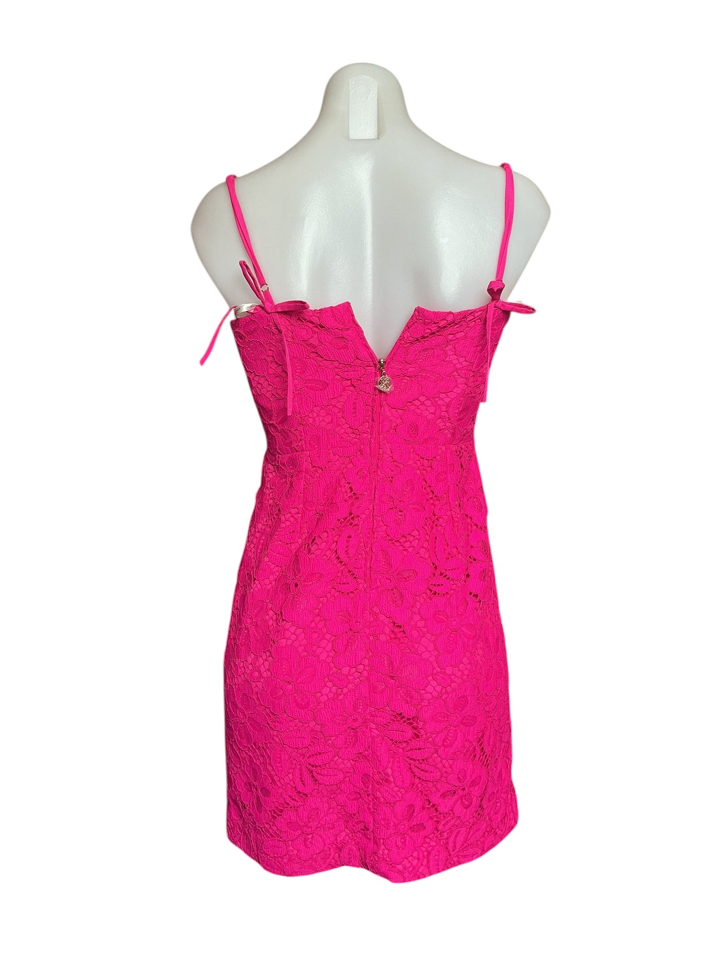 Lilly Pulitzer Shelli Eyelet Dress - Roxie Pink Garden Party Eyelet - Size 00
