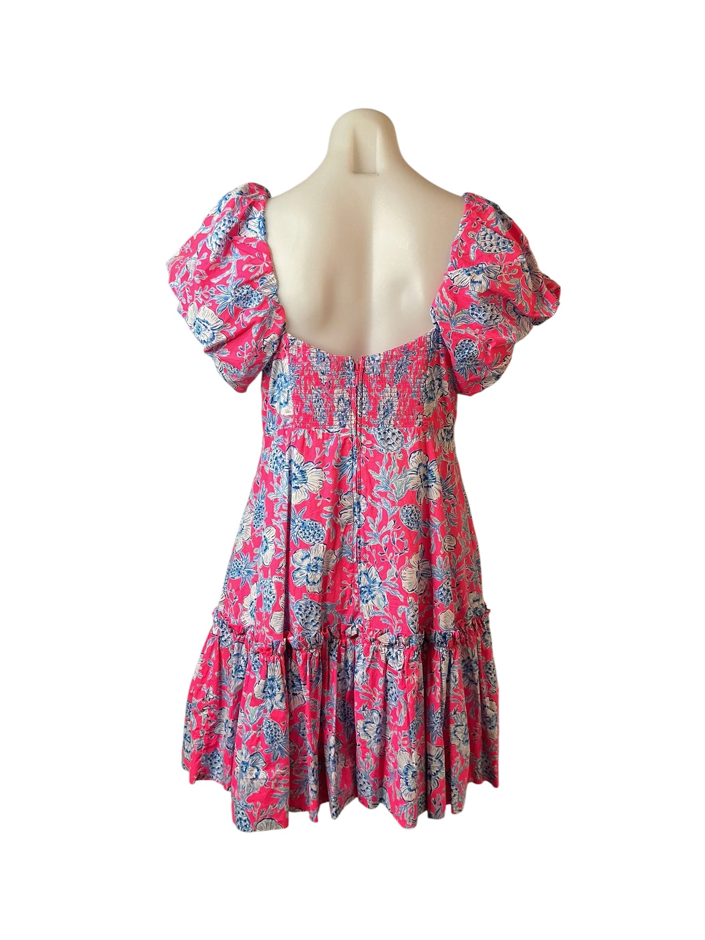 Lilly Pulitzer Nastia Short Sleeve Dress Roxie Pink Wave N Sea - Size 8