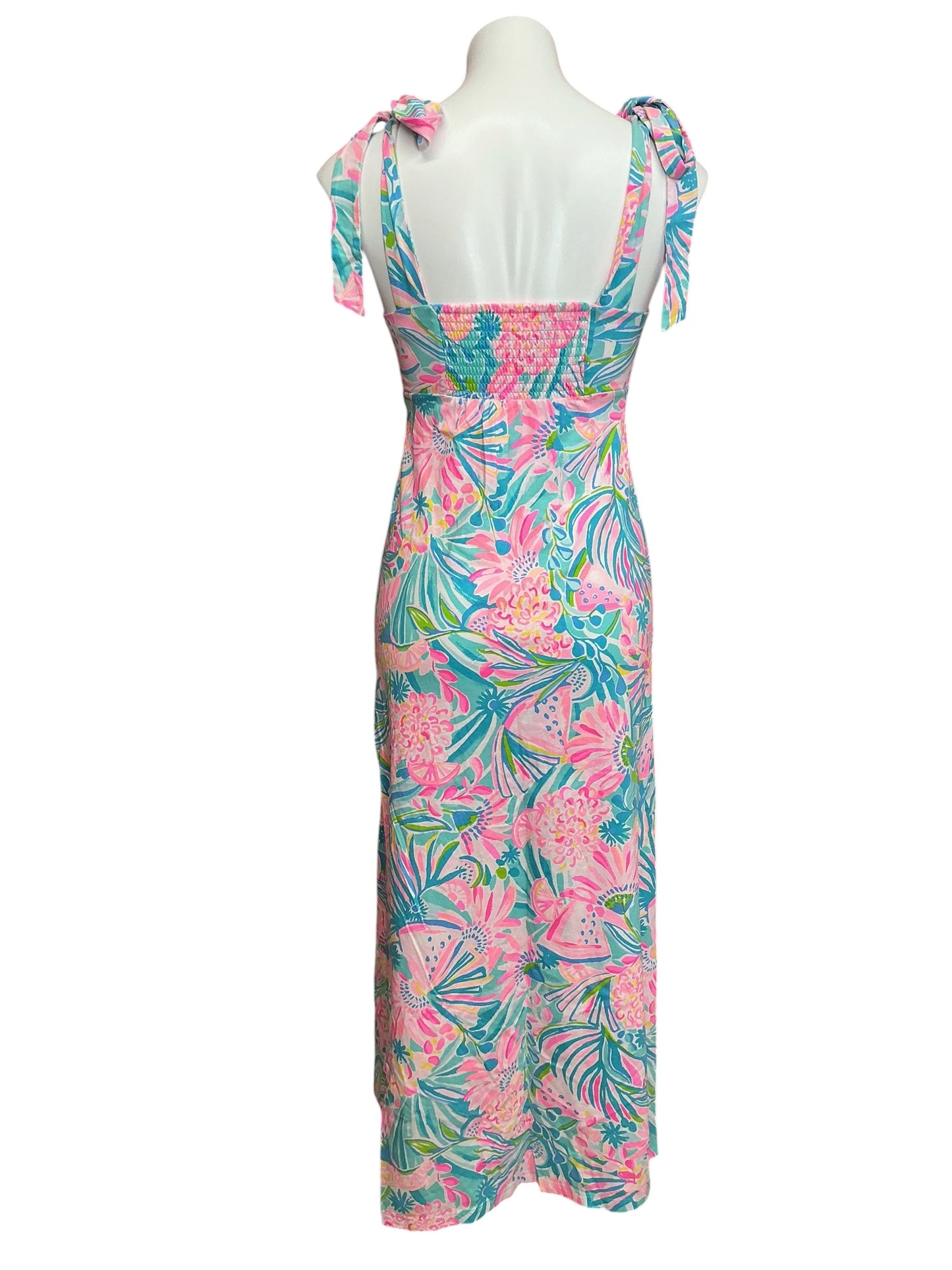 Lilly Pulitzer Maleka Maxi Dress Multi Tropical Punch - Size XXS
