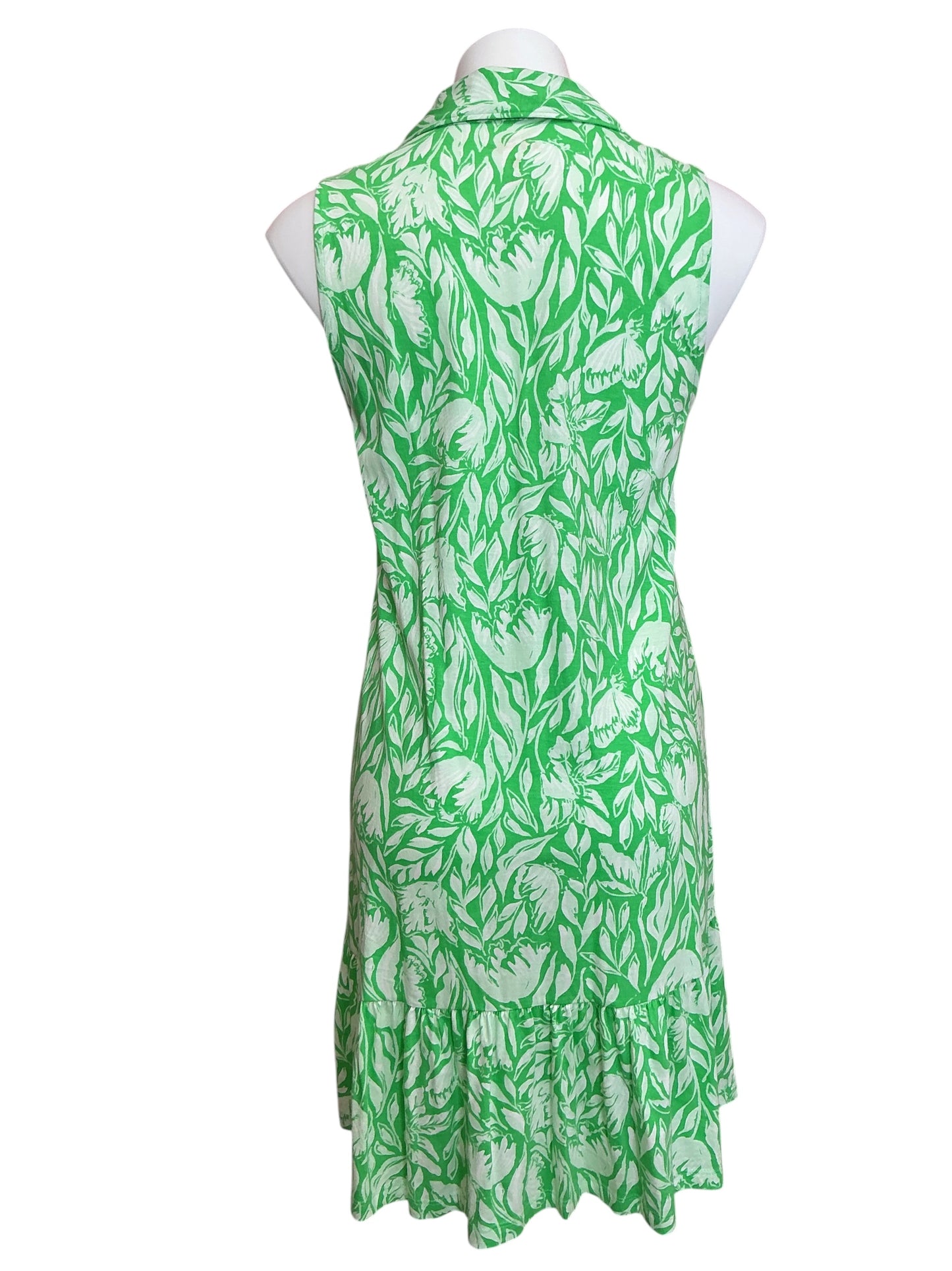 Lilly Pulitzer Riegan Dress Fauna Green Tulip To Tango - Size S
