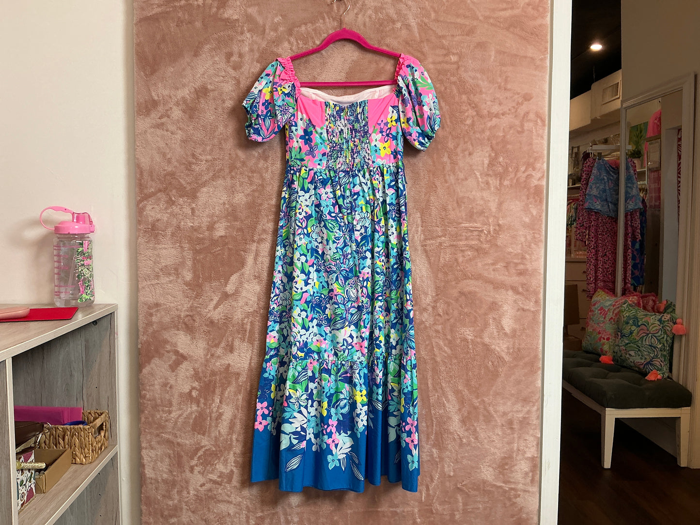 Lilly Pulitzer NWT Zalie Midi Dress Borealis Blue Social Sunset Engineer - Size 2