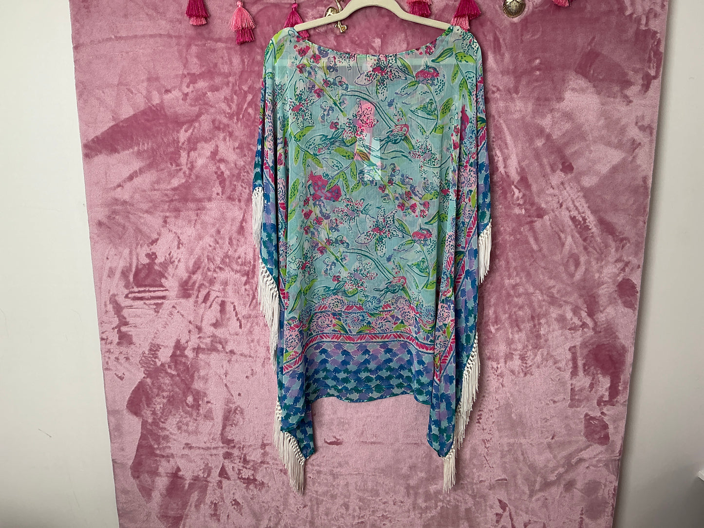 Lilly Pulitzer Coverup NWT - Ginette Coverup - Bali Blue - Sway This Way Swim Engineered Coverup - Size XL