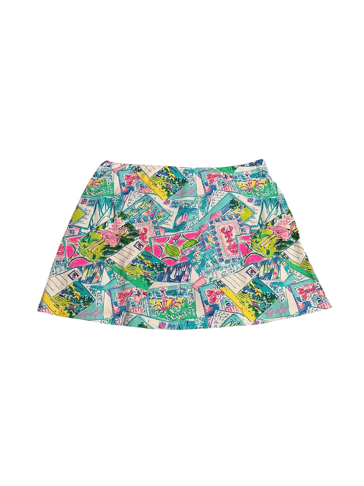 Lilly Pulitzer- Madison Skort Multi Pop Up Wish You Were Here Size M