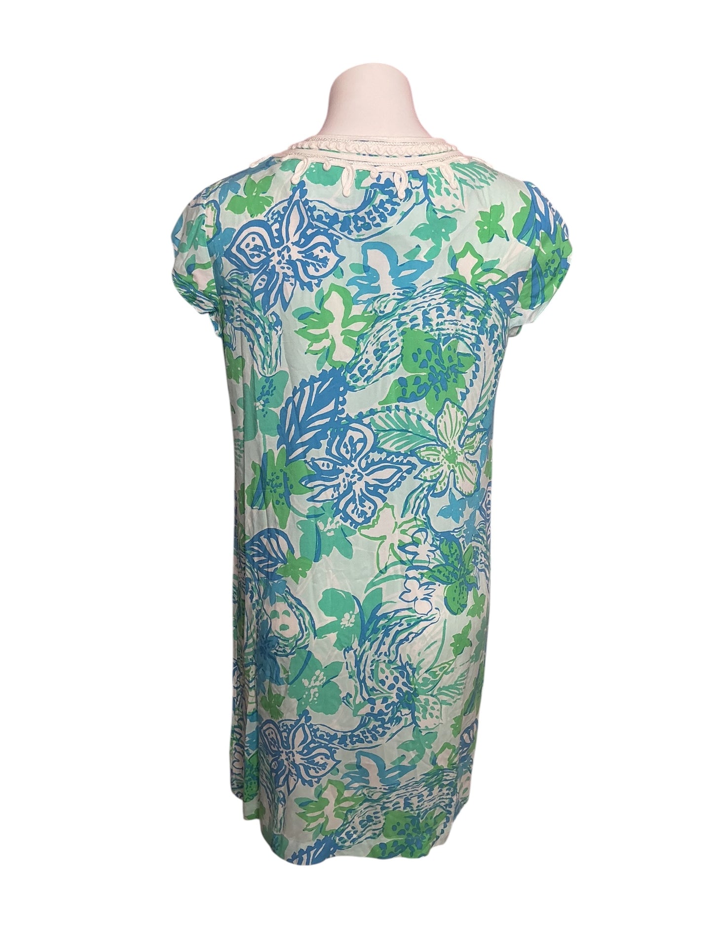 Lilly Pulitzer Women’s Madia Tunic Dress Boom Croc A Locca Whisper Blue - Size M