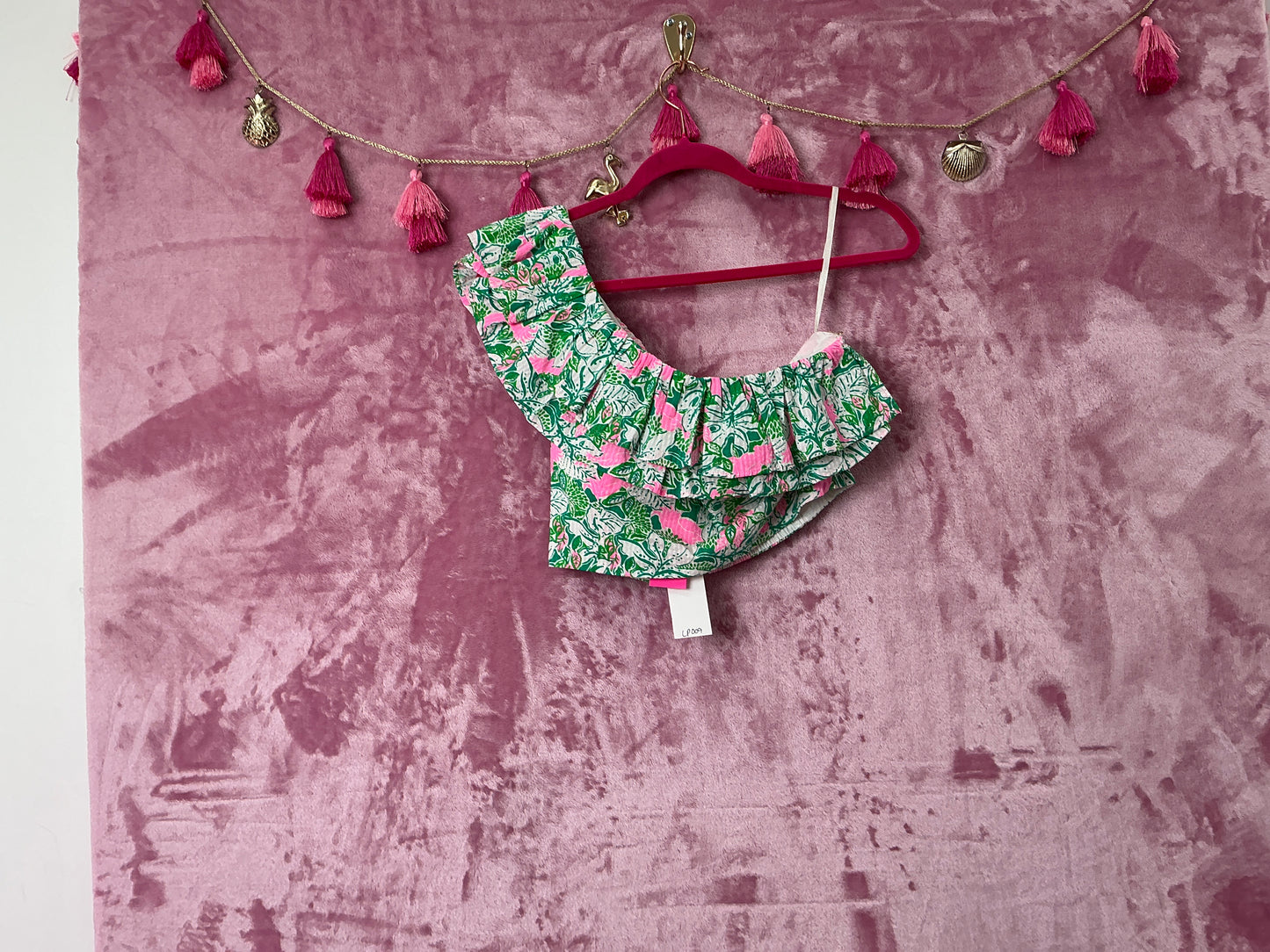 Lilly Pulitzer NWT Kasida Ruffle Set Botanical Green Just Wing It - Size 4