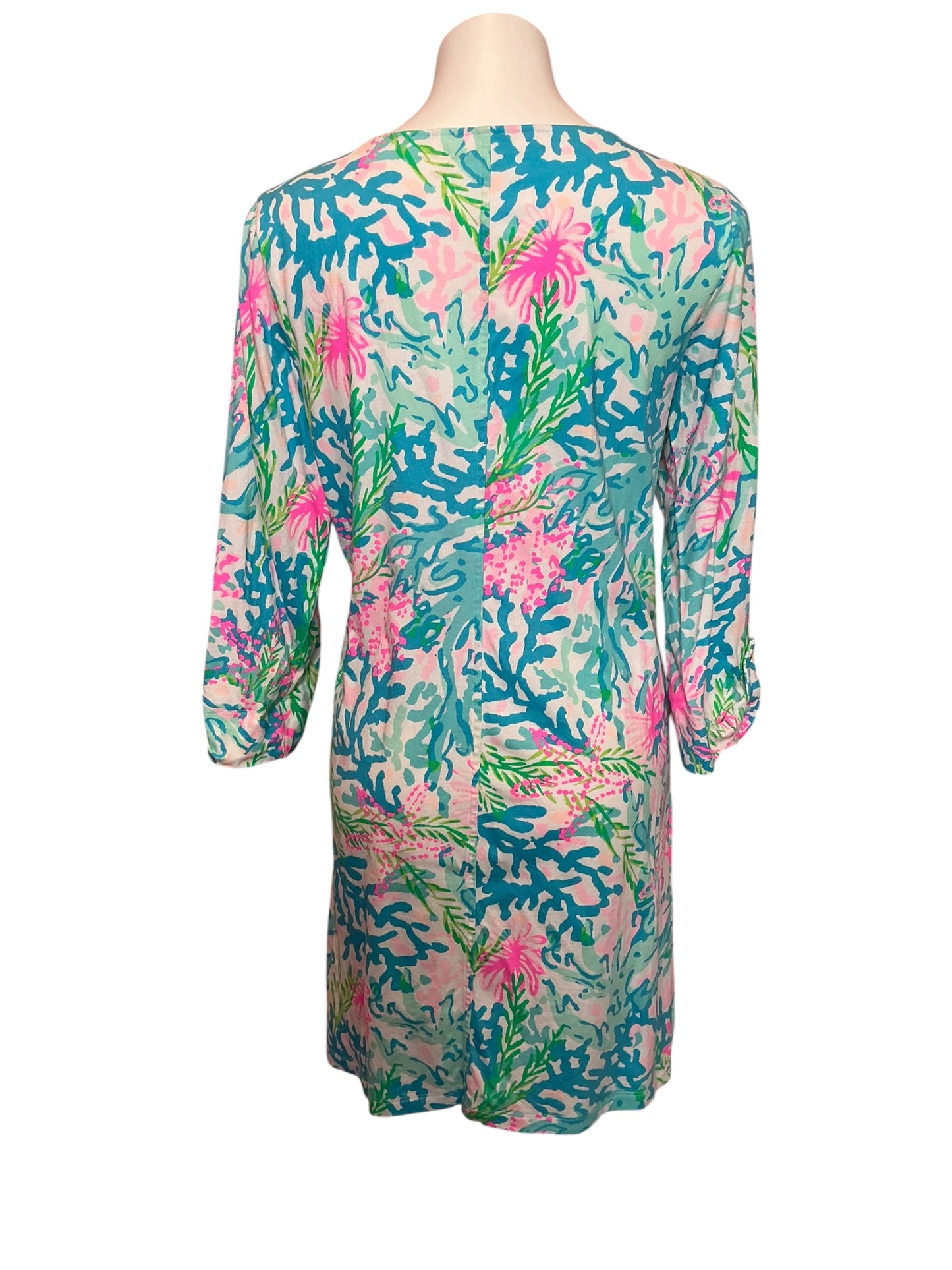 Lilly Pulitzer Bailee Dress Multi Coral Bay - Size XL