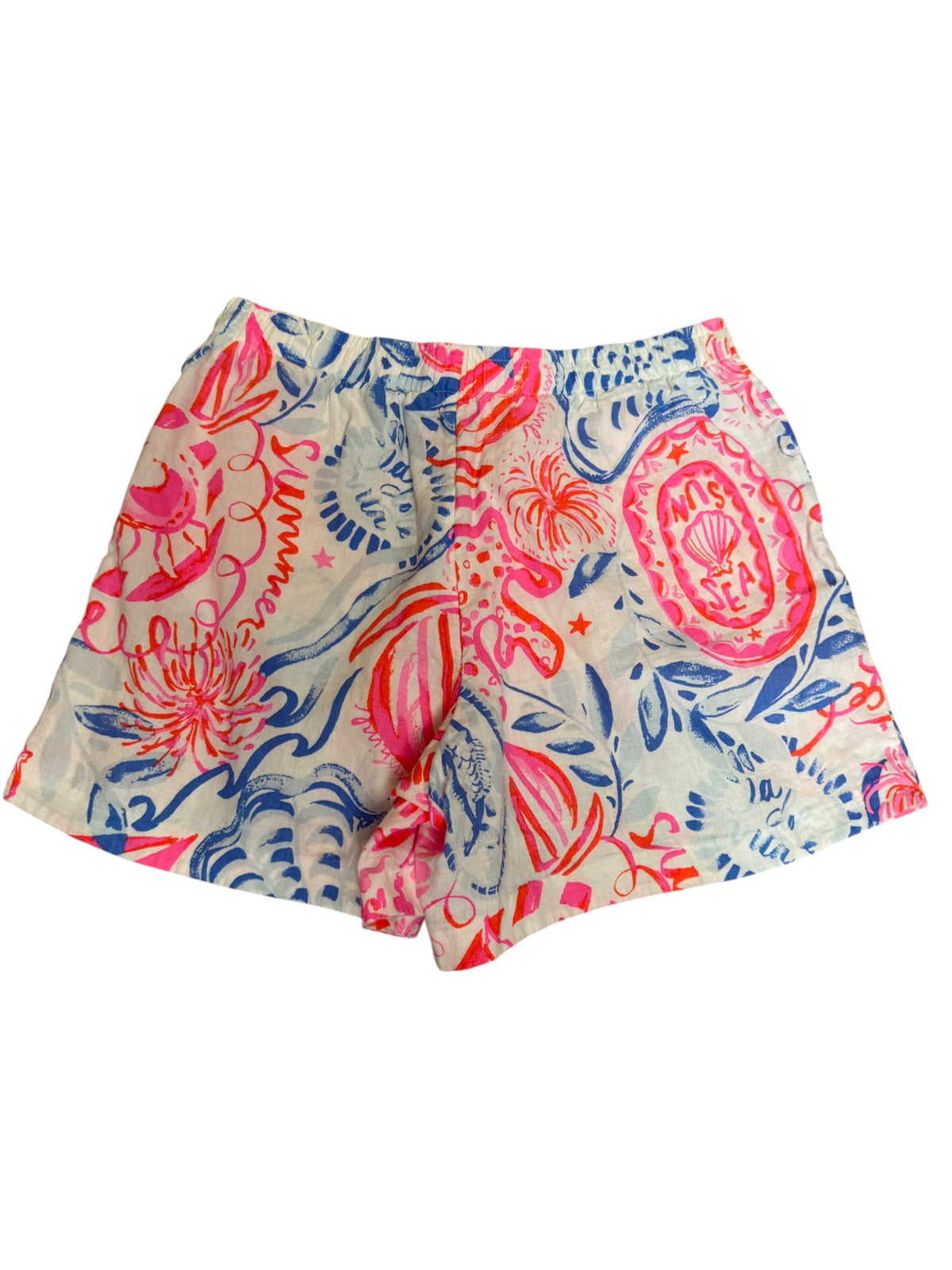 Lilly Pulitzer Croix Linen Short Resort White Sun Sea Sand - Size S