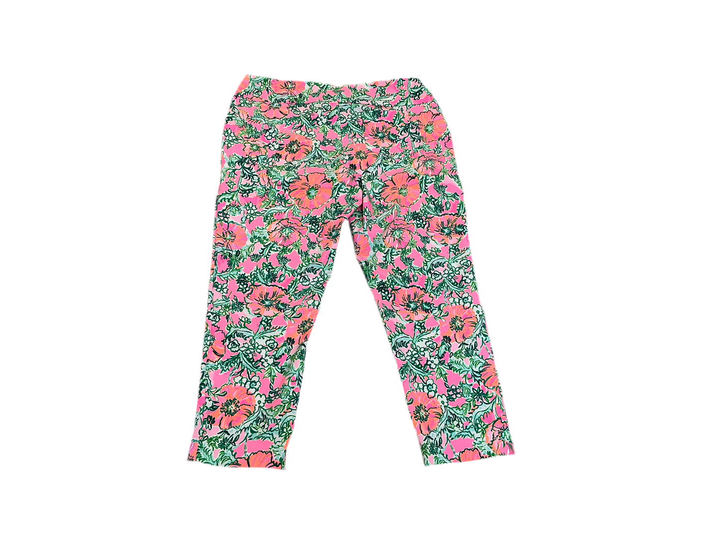 Lilly Pulitzer Corso Crop Pant Soleil Pink Perfect Poppy Golf - Size 16