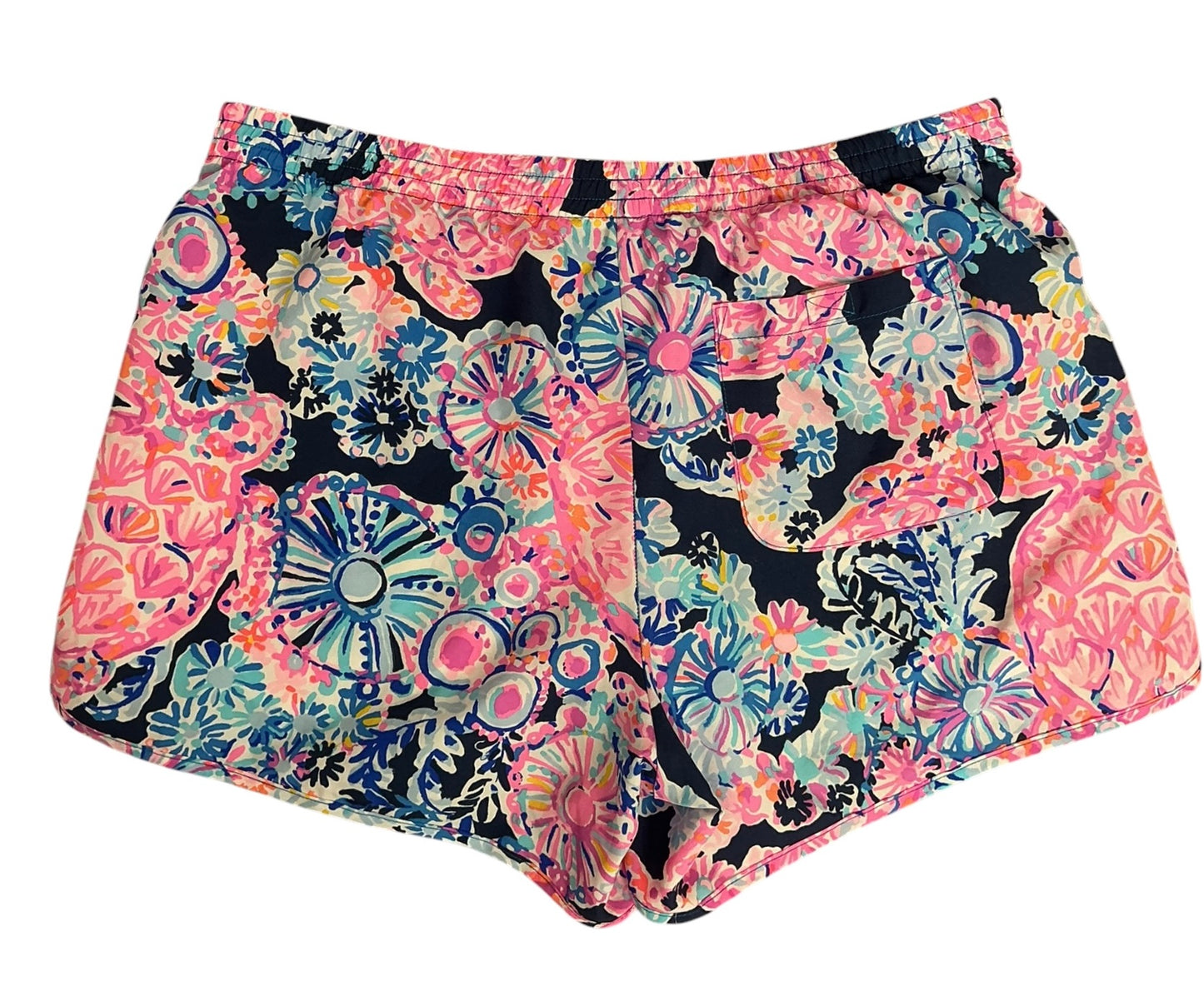 Lilly Pulitzer Luxletic 4" Ocean Trail Short Navy Turtle Amazement - Size M