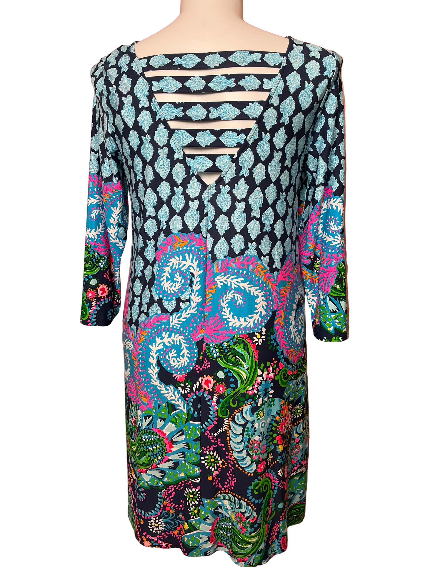 Lilly Pulitzer NWT - Ophelia 3/4 Sleeve Dre - Multi Ride The Wave Engineer - Size XL