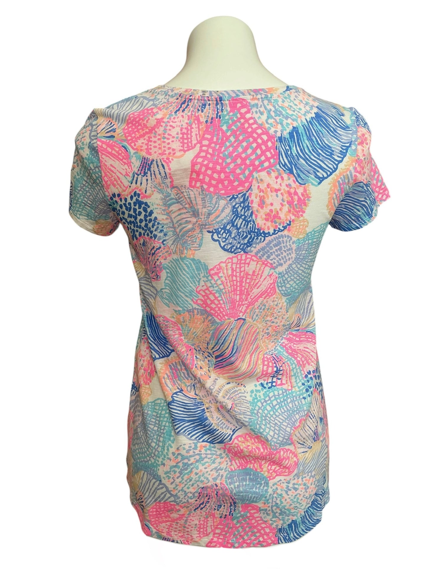 Lilly Pulitzer NWT Etta Scoop-neck Top Multi Roar Of The Seas - Size XS
