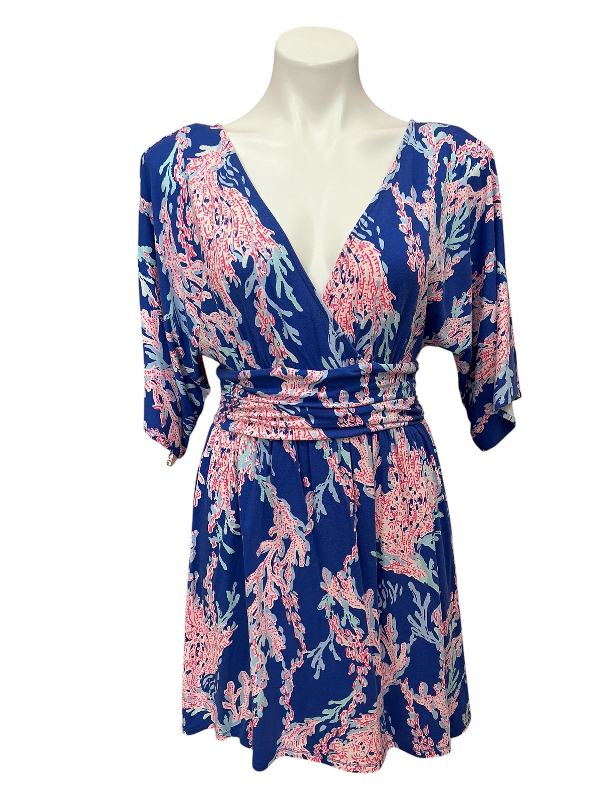 Lilly Pulitzer Parigi Skort Romper Swim On Over Borealis Blue - Size S