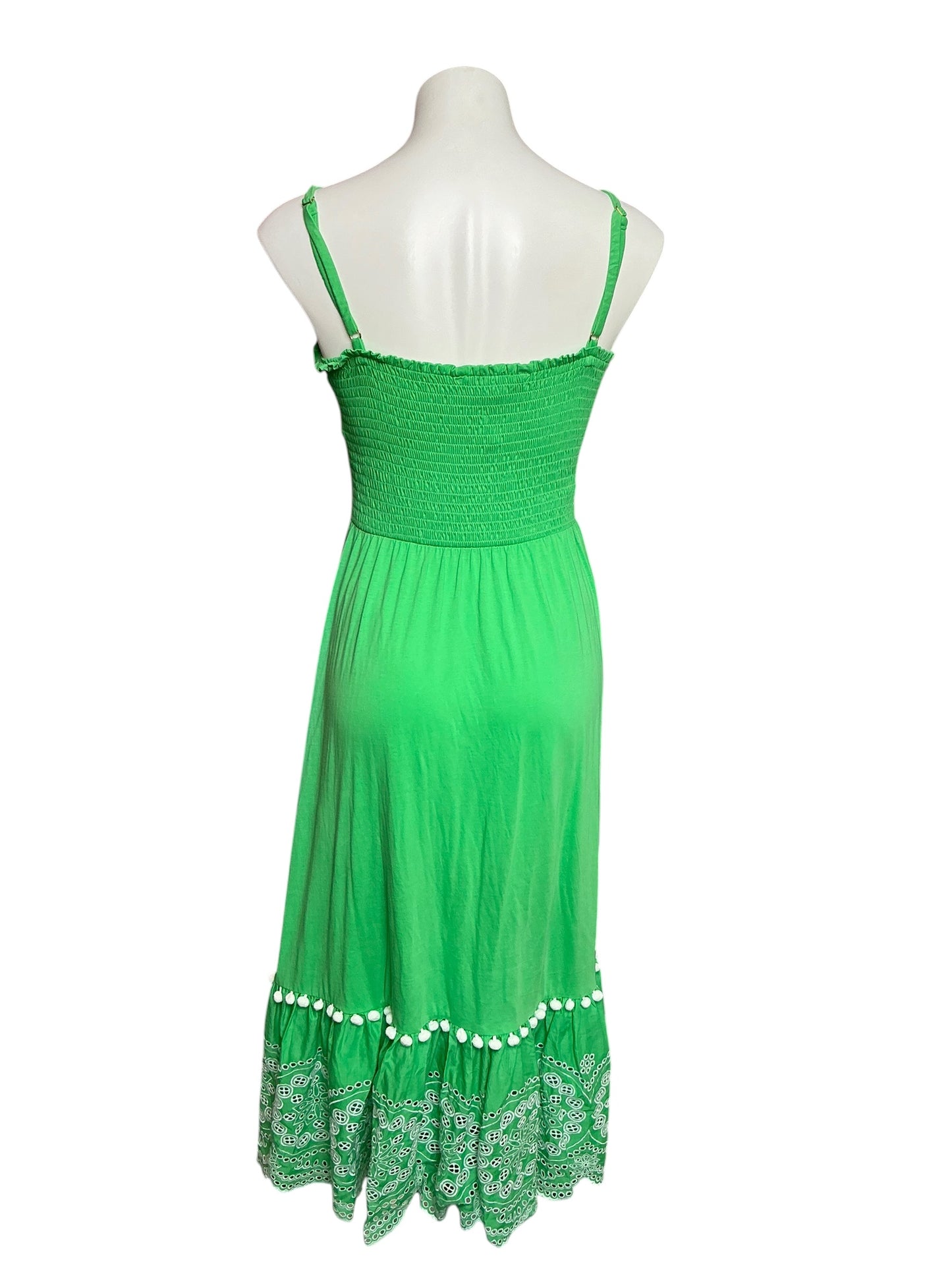 Lilly Pulitzer Modesto Smocked Midi Dress Cabana Green - Size L