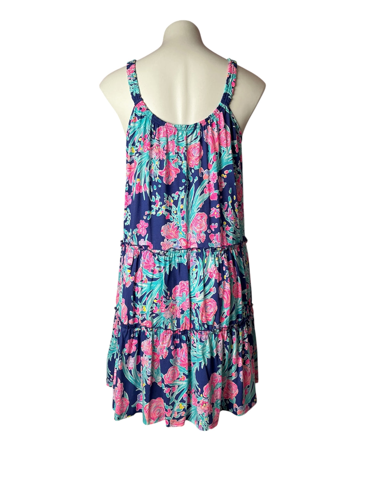 Lilly Pulitzer Loro Swing Dress Corsica Blue Toucan Party - Size M