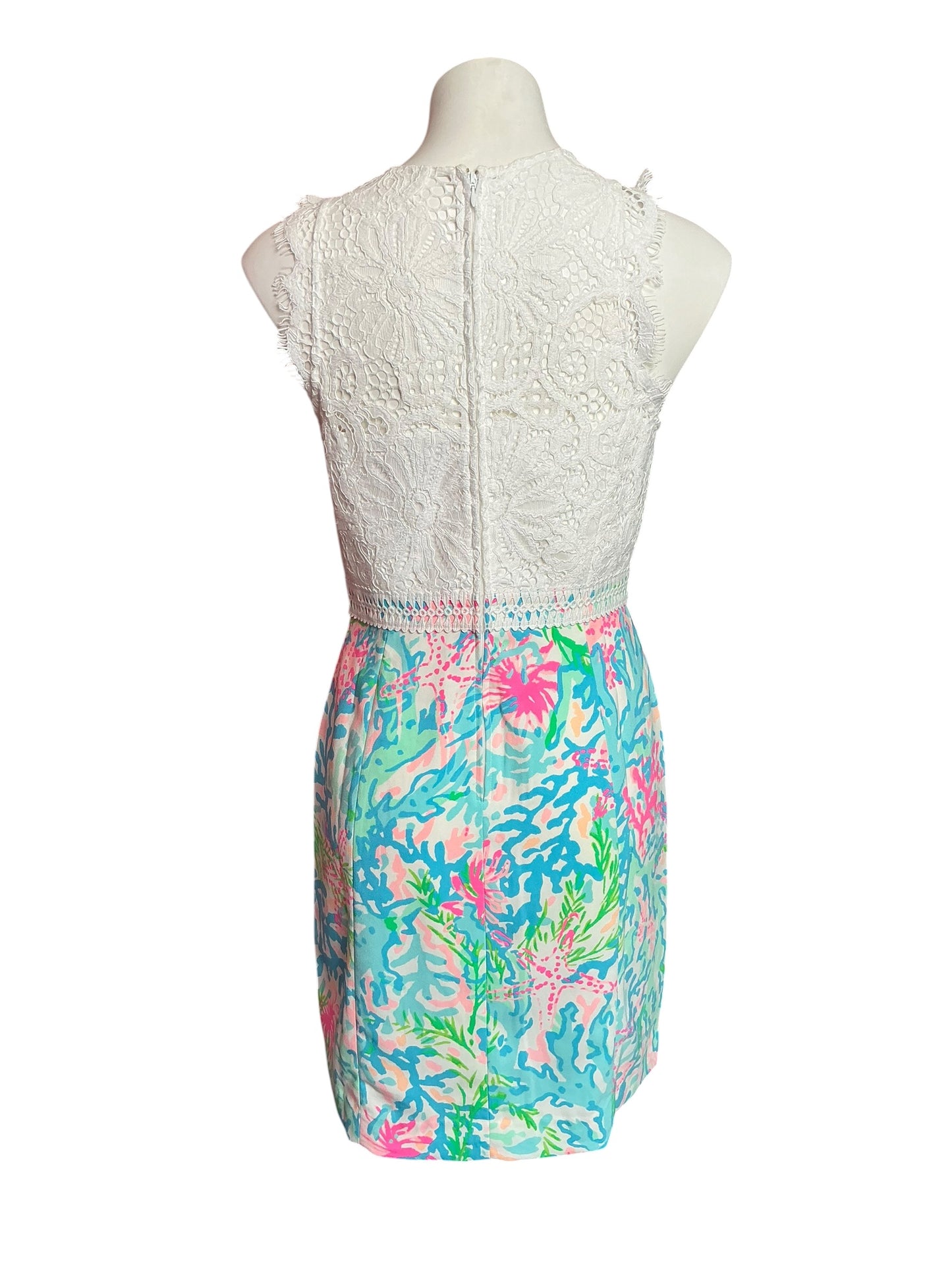 Lilly Pulitzer NWT Sharice Stretch Shift Dress Multi Coral Bay - Size 6