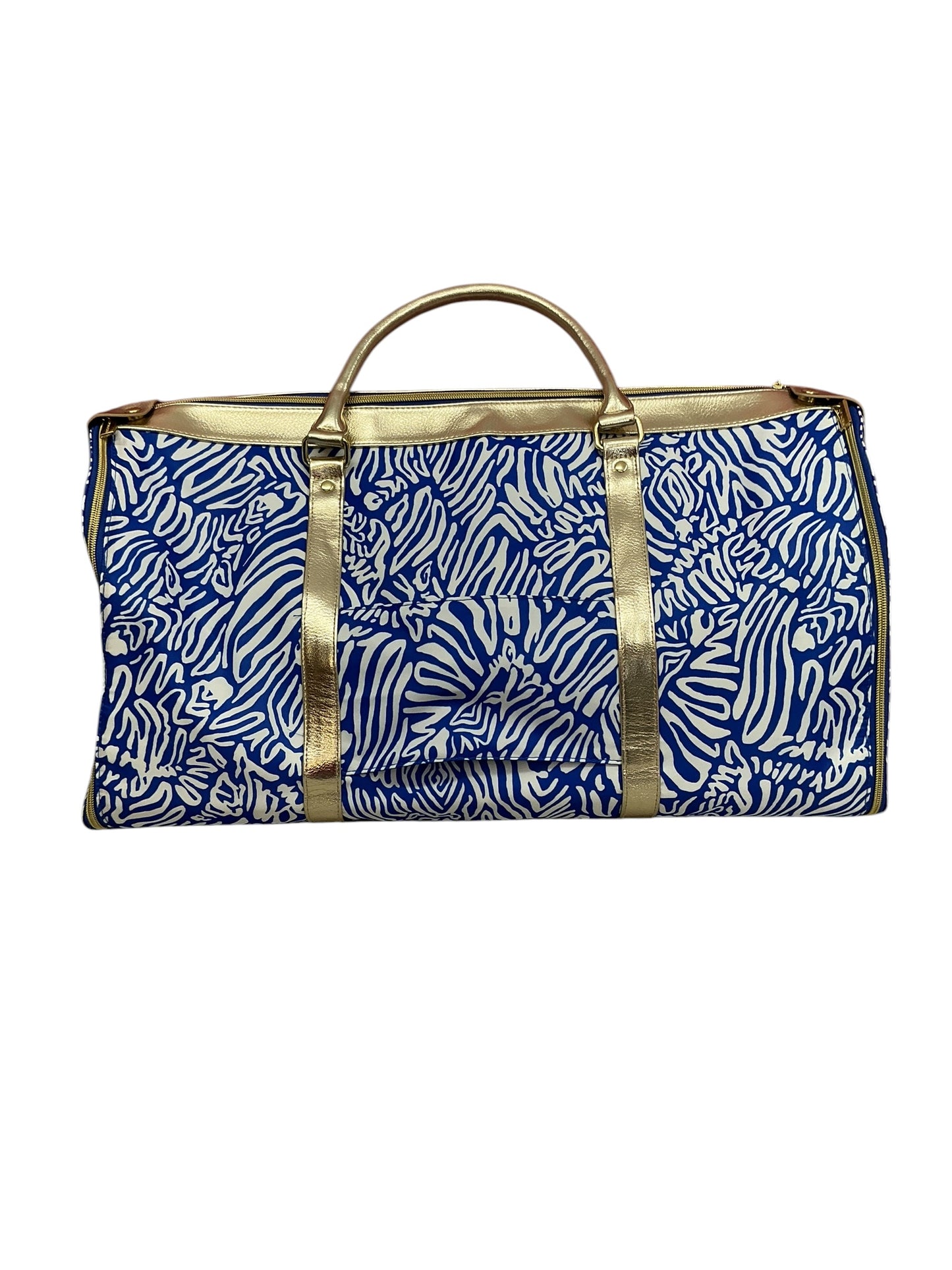 Lilly Pulitzer Convertible Weekender Garment Duffle Bag Martinique Blue Zee Bebe