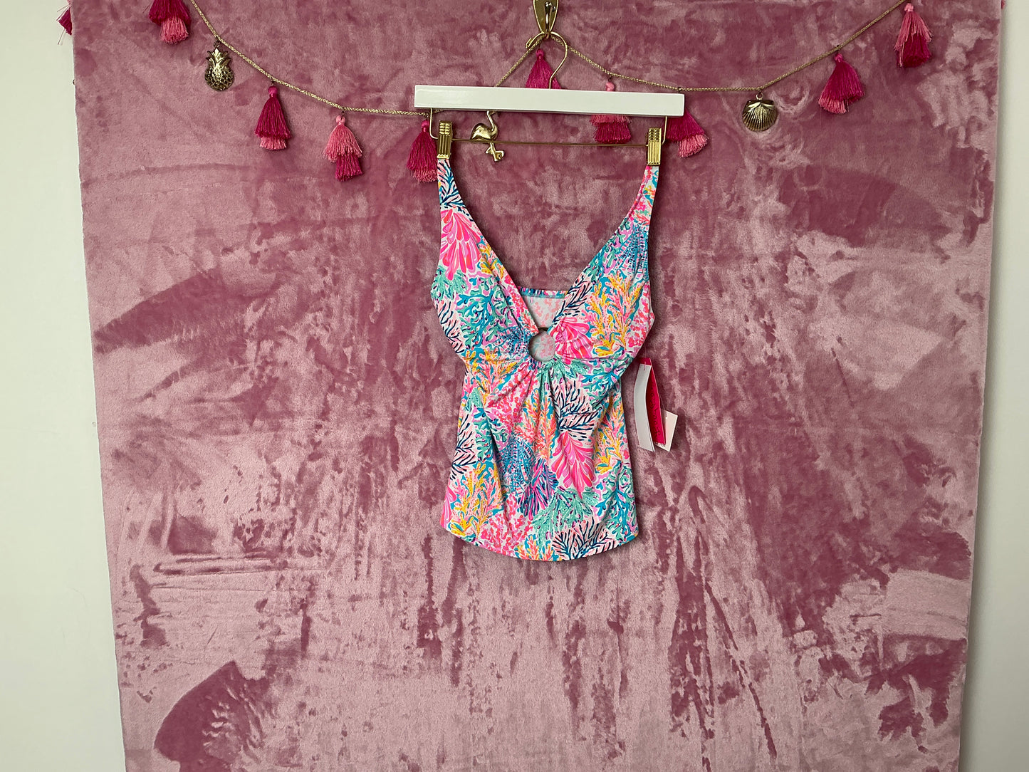 Lilly Pulitzer Tankini Top NWT - Brenta Tankini - Multi - Splash Dance - Size 0