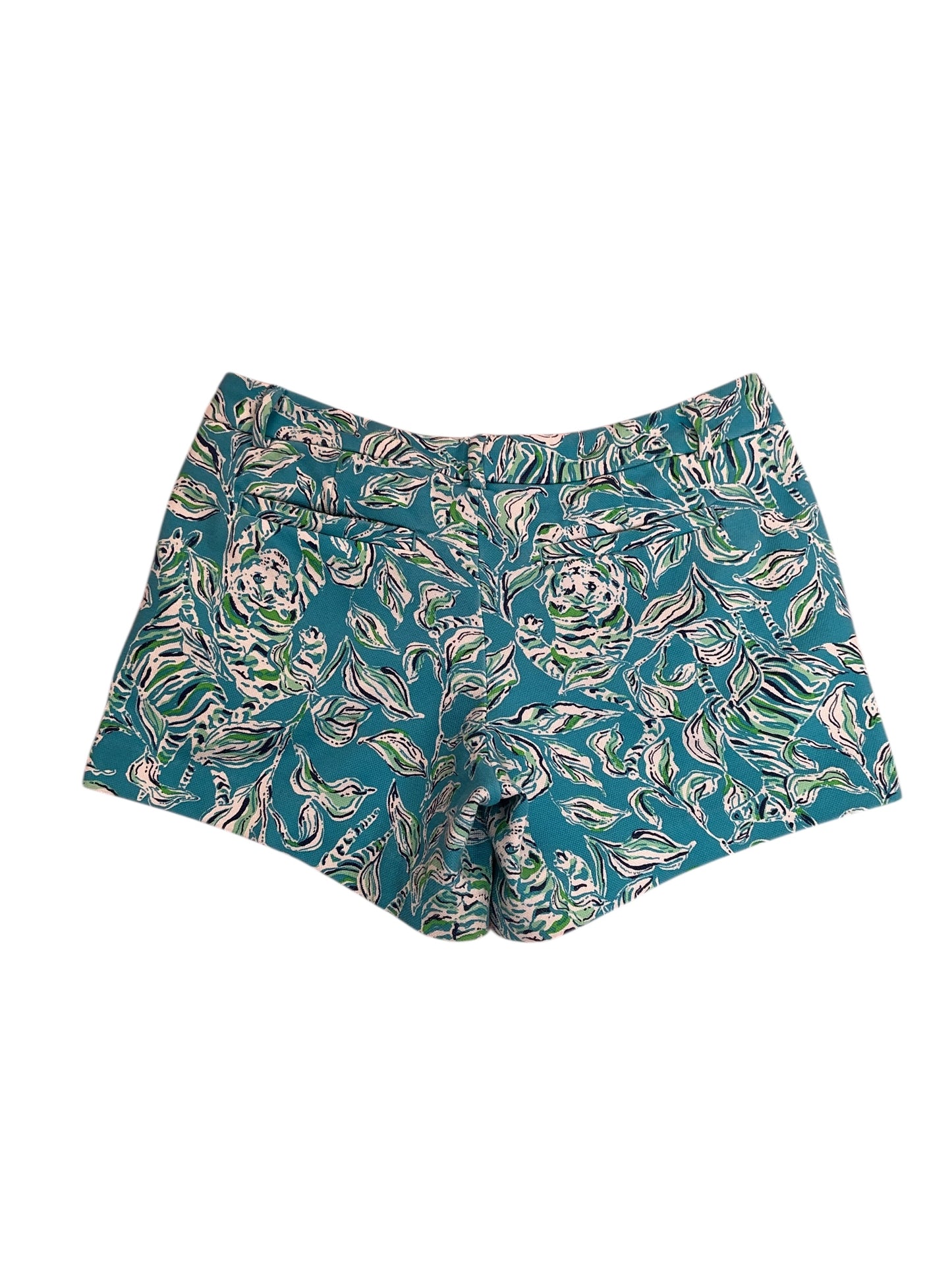Lilly Pulitzer Callahan Knit Shorts Turquoise Oasis Outta Line - Size 4