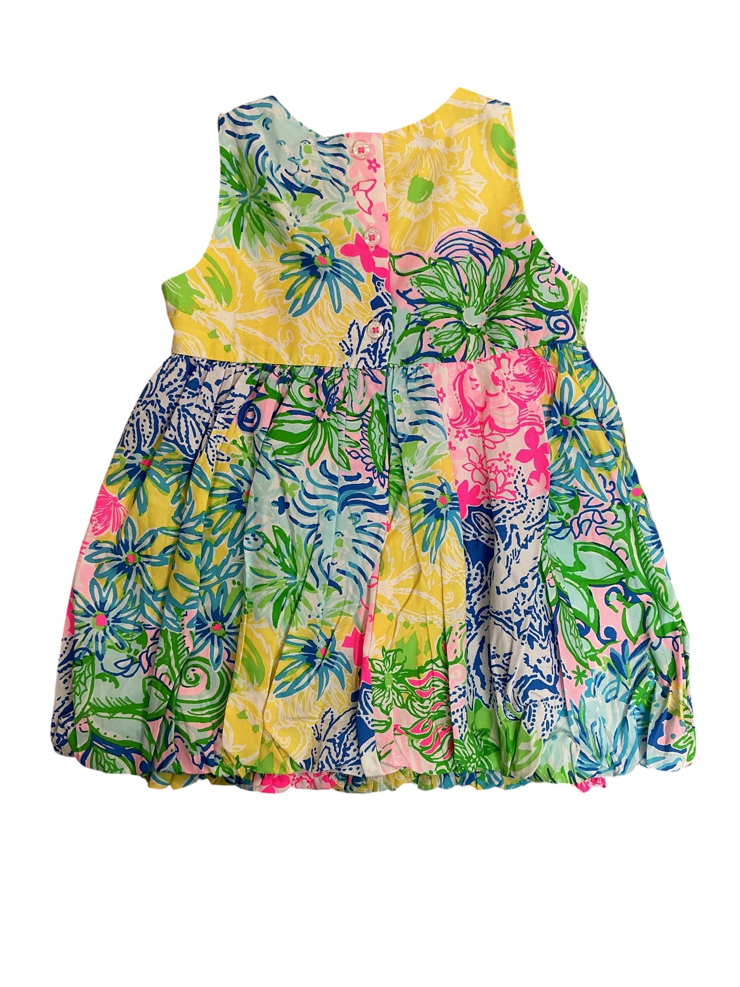 Lilly Pulitzer NWT Kids Girls 2PC Set Baby Britta Bubble Dress Multi Cheek To Cheek - Size 18-24 MO