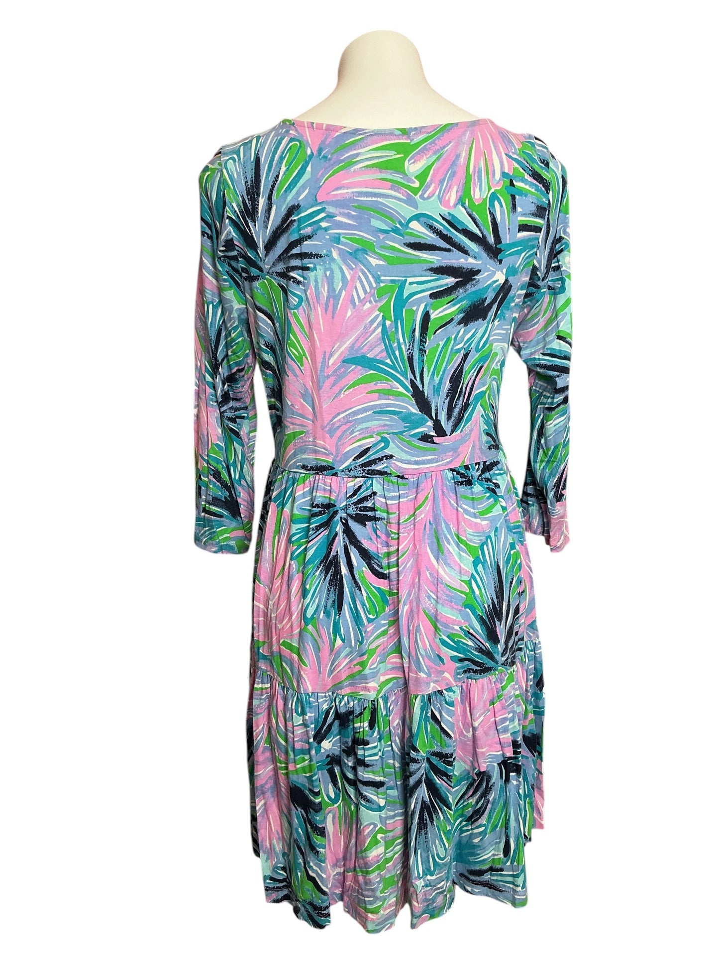 Lilly Pulitzer Geanna Dress Gecko Green Beach Bash - Size L