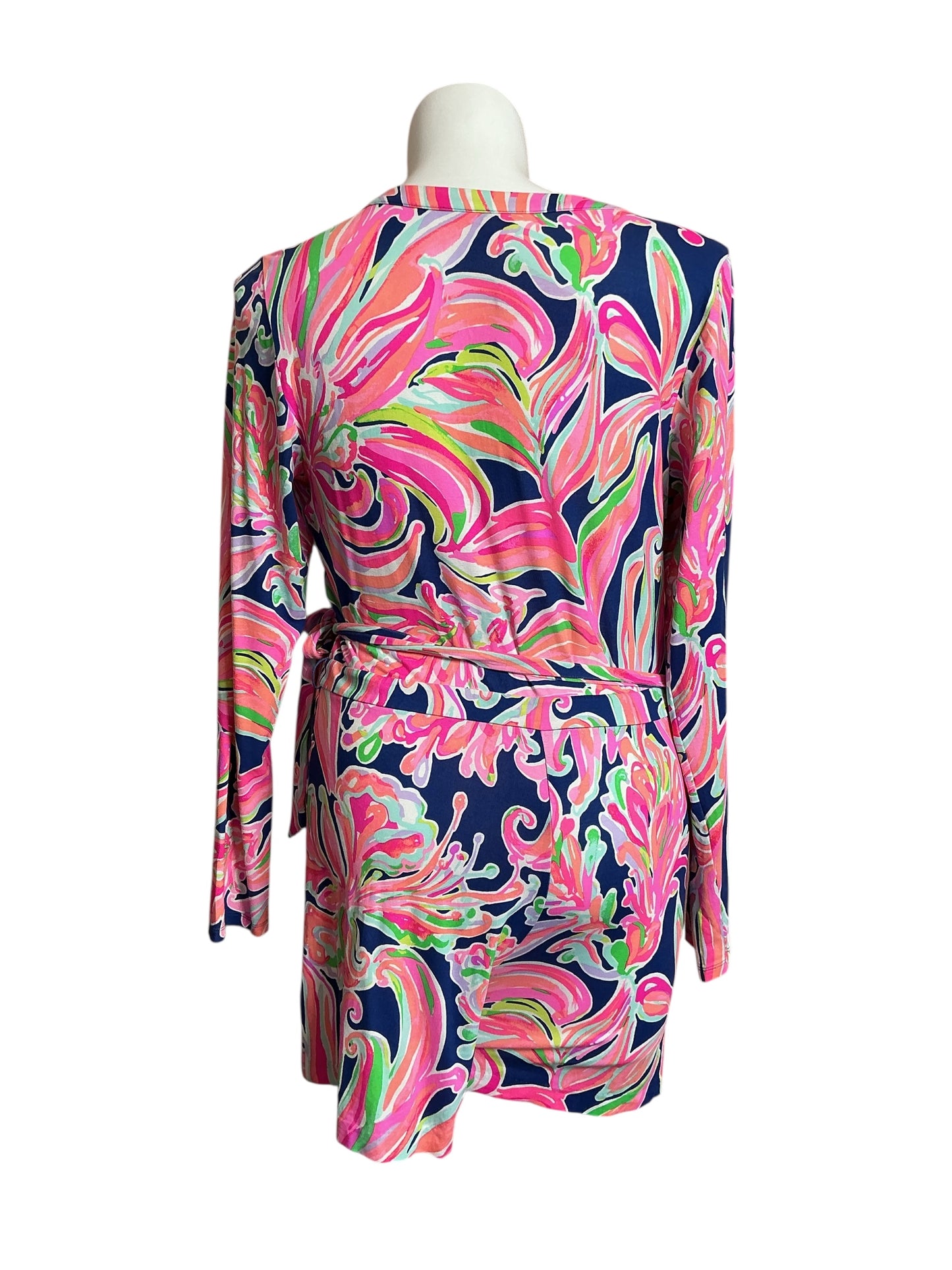 Lilly Pulitzer Tiki Wrap Romper Banana Flambe - Size XL