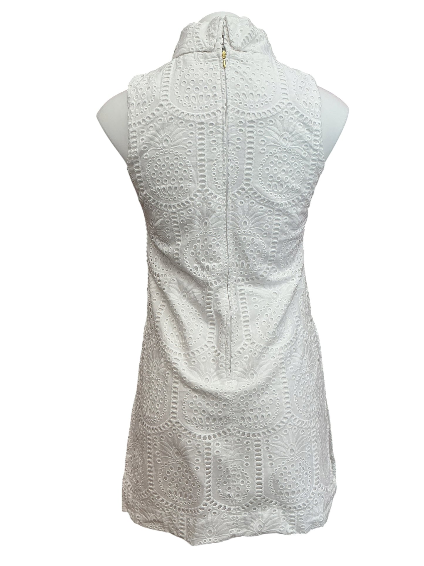 Lilly Pulitzer NWT Zander Sleeveless Romper Resort White Pineapple Tile Eyelet - Size 0