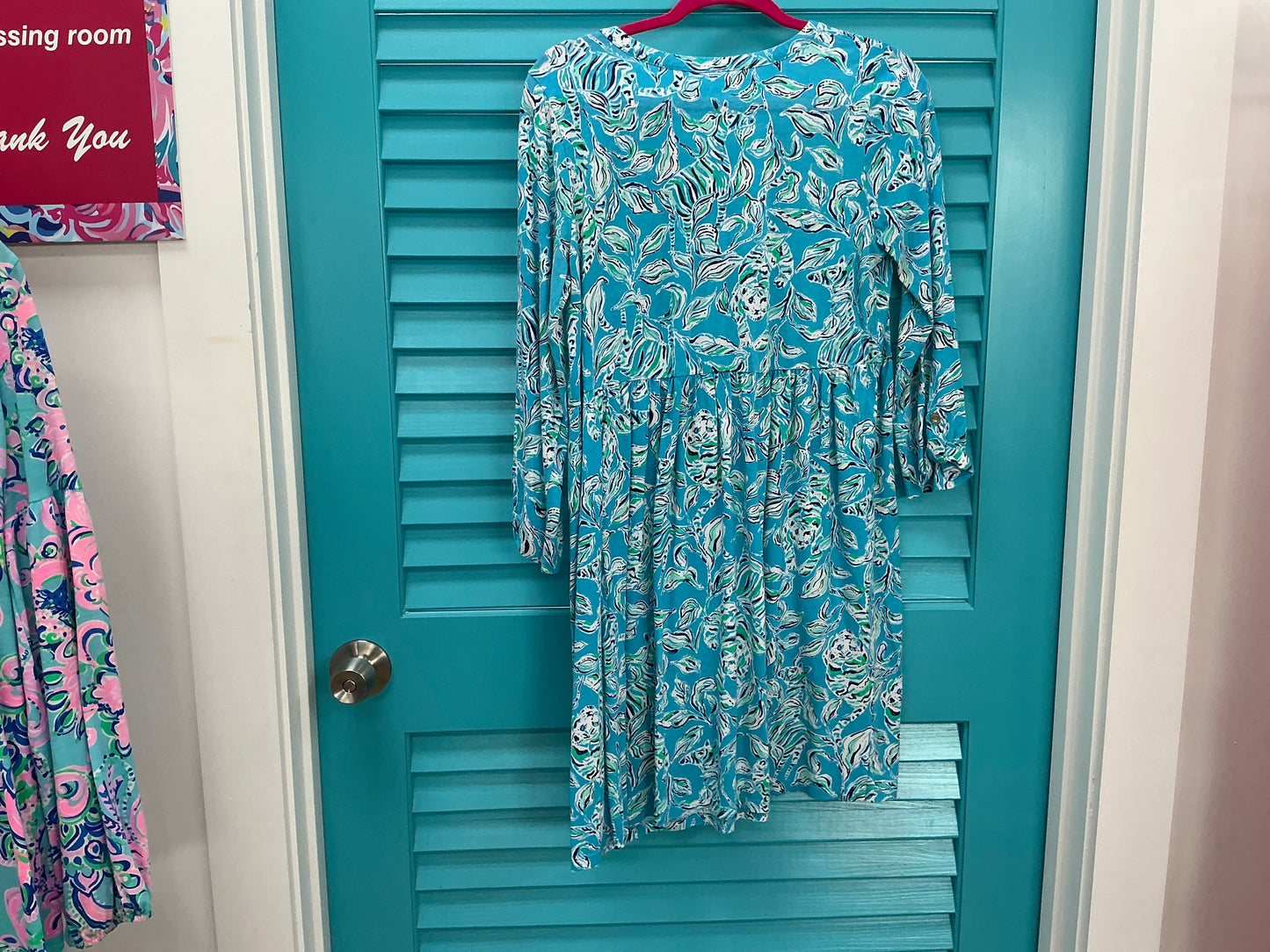 Lilly Pulitzer Loren Dress - Turquoise Oasis Outta Line - Size M