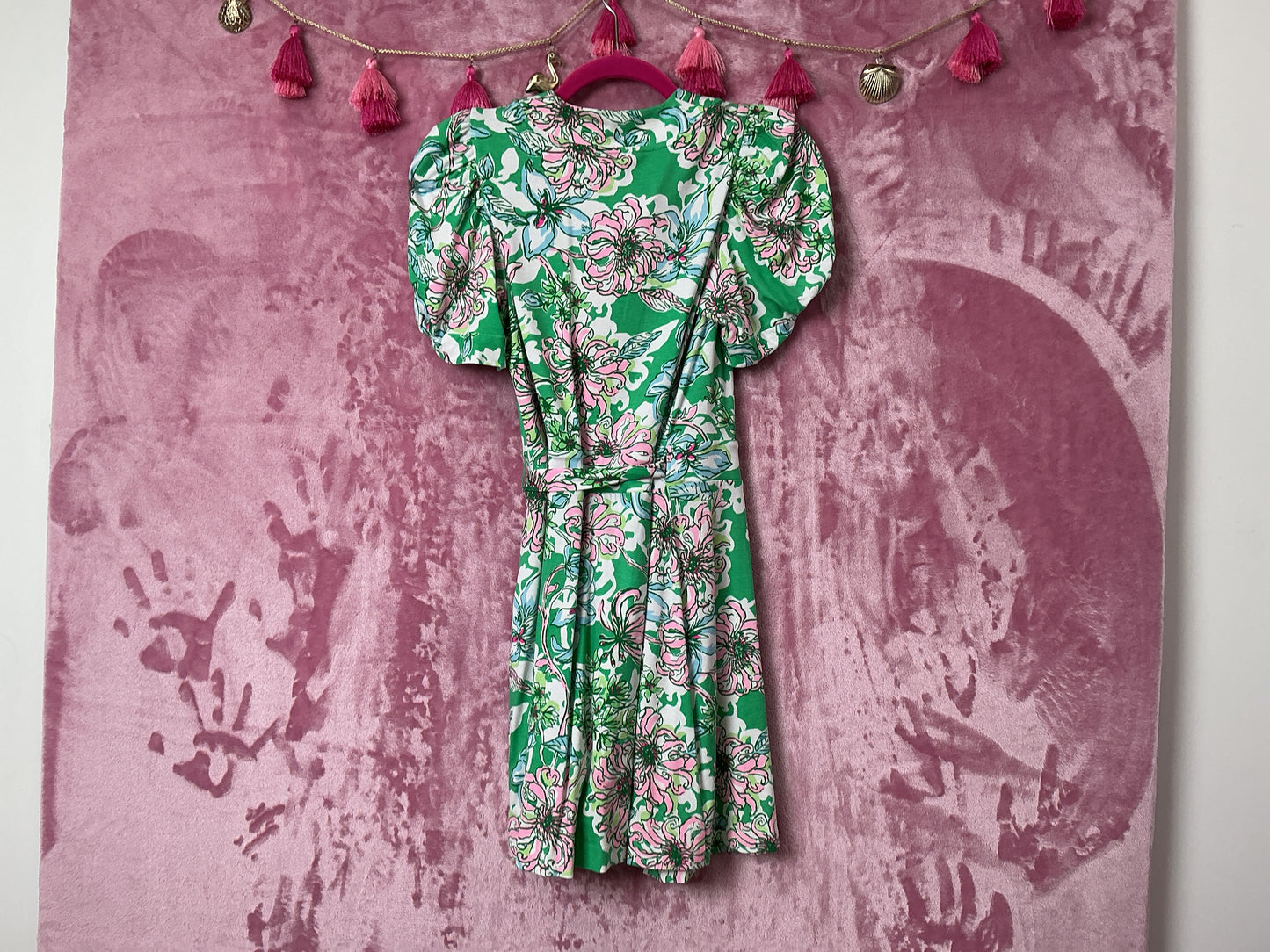 Lilly Pulitzer NWT Sailynn Short-Sleeve R Spearmint Blossom Views - Size XS