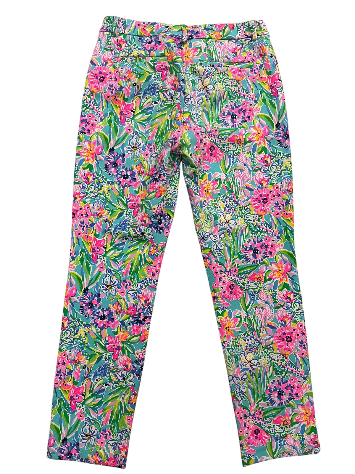 Lilly Pulitzer Kelly Ankle Pants Amalfi Blue Alligator Isle - Size 6