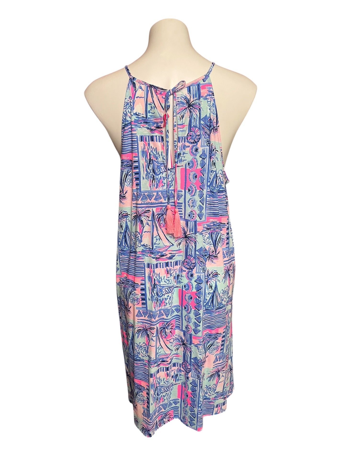 Lilly Pulitzer NWT Margot Dress Whisper Blue Yeah Buoy - Size XL