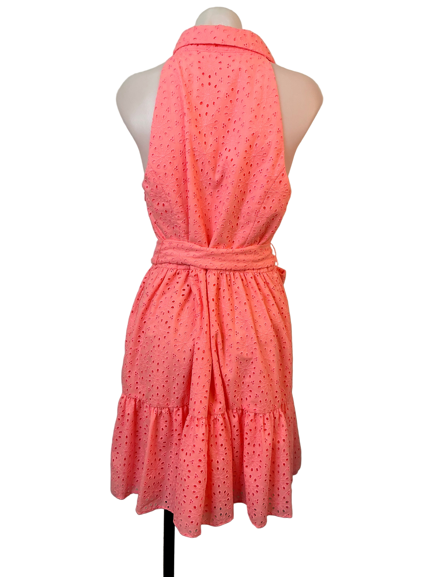 Lilly Pulitzer NWT Trisha Shirtdress Shellona Coral Neon Sunburst Eyelet - Size 12