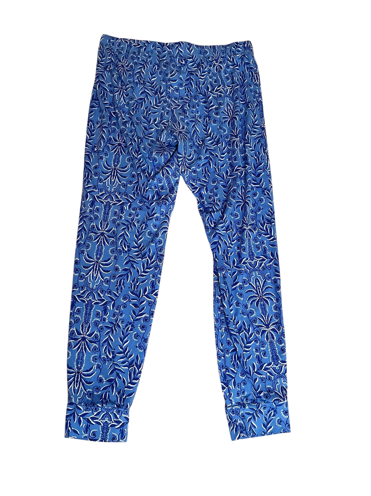 Lilly Pulitzer Tinsely PJ Knit Pants Abaco Blue Have It Both Rays - Size M