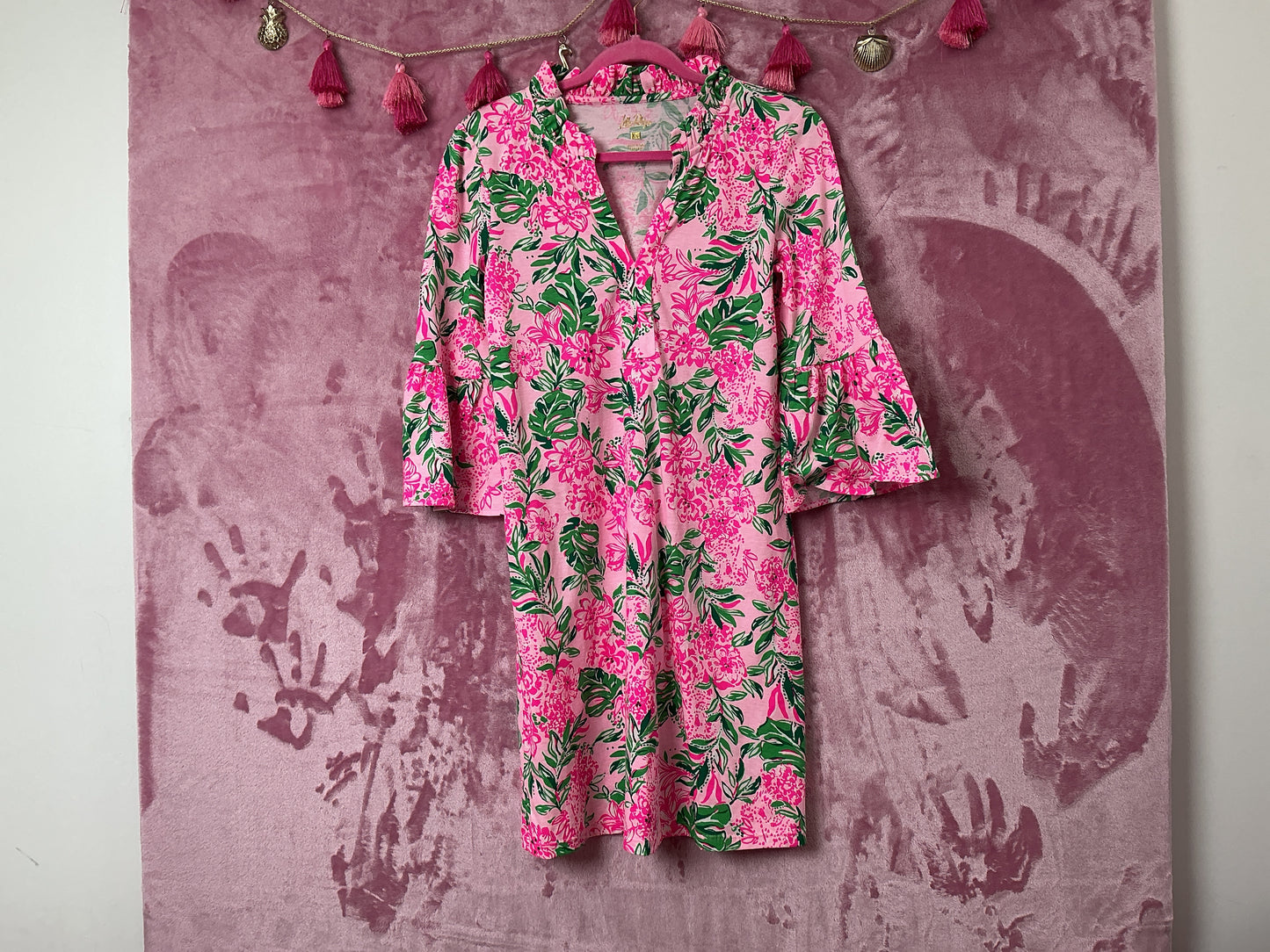 Lilly Pulitzer NWT Hayes Dress Conch Shell Pink Koala La La - Size XS